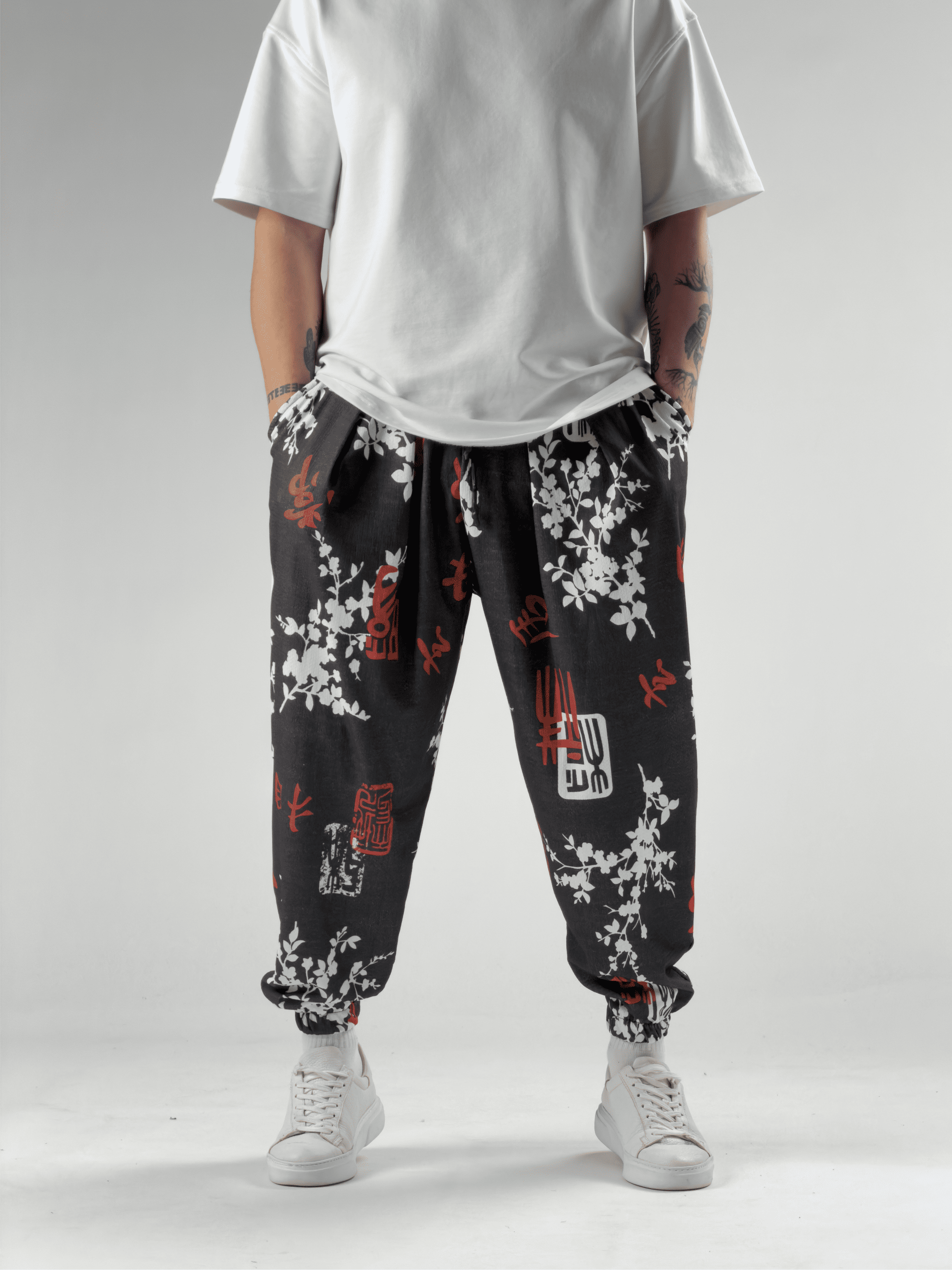 Ağaç Desenli Erkek Şalvar Pantolon COC2910