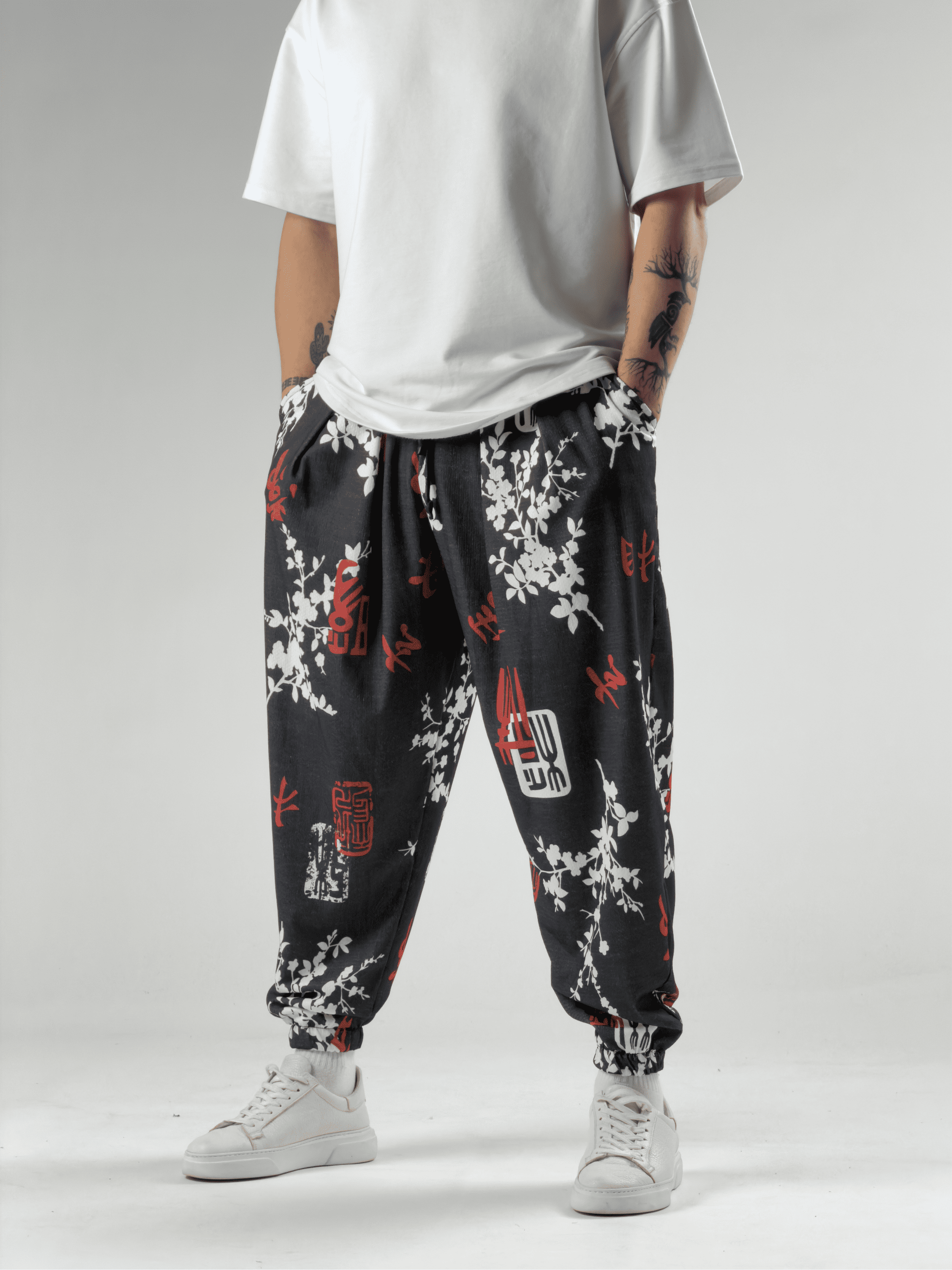 Ağaç Desenli Erkek Şalvar Pantolon COC2910