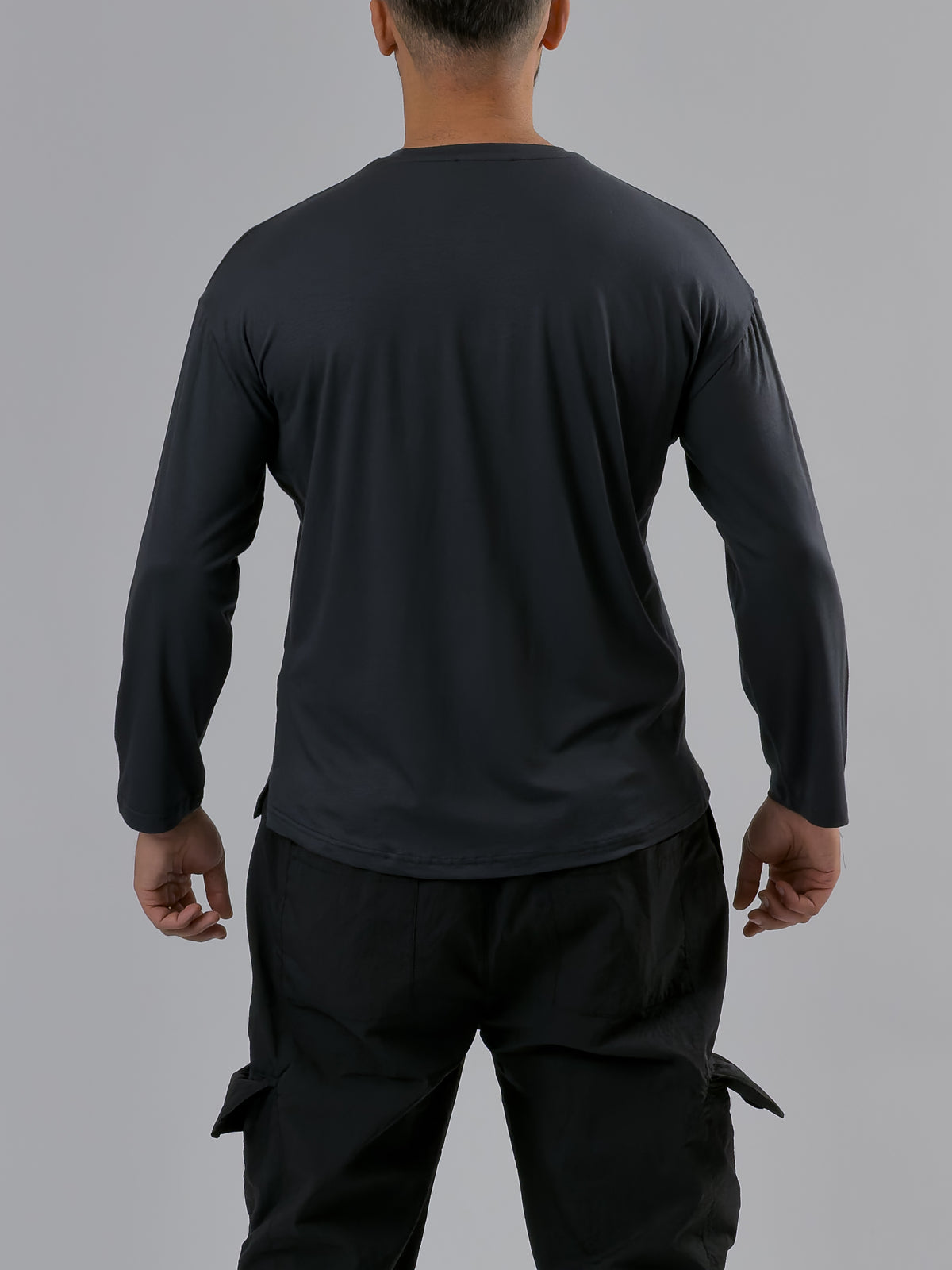Antrasit Bisiklet Yaka Basic Erkek Sweatshirt COC3548