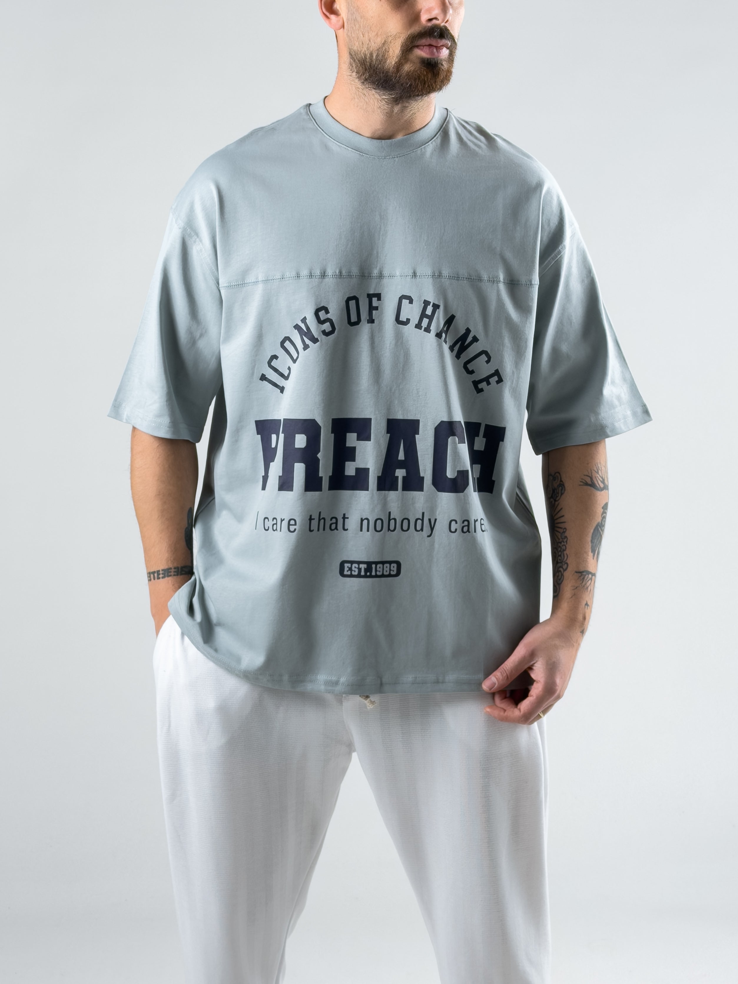 Antrasit Preach Erkek T-Shirt COC2997