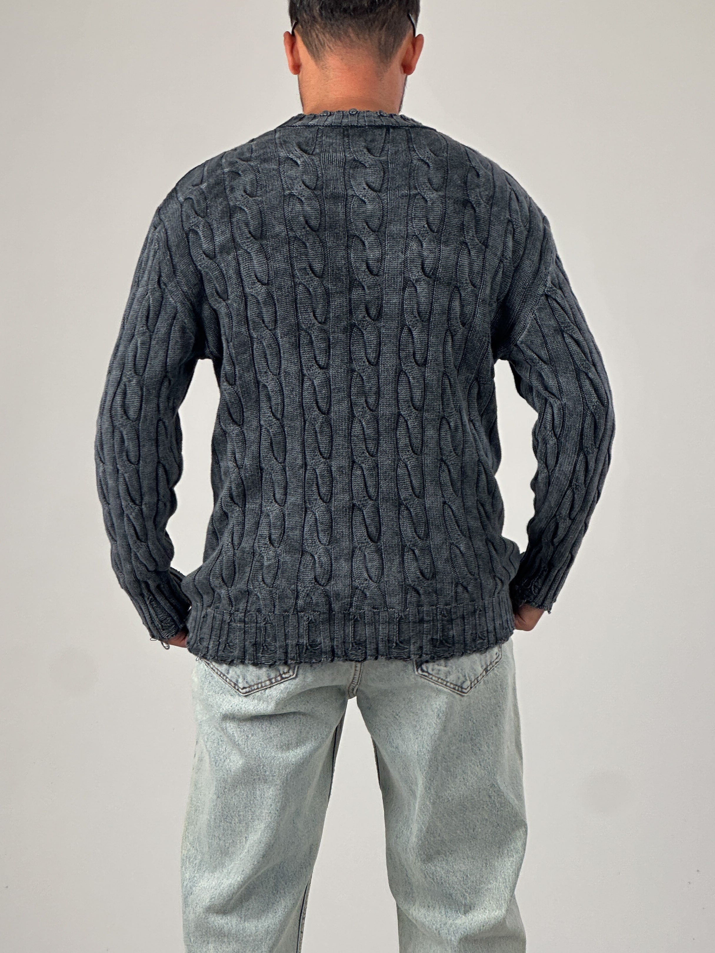 Antrasit Triko Erkek Sweatshirt COC1013