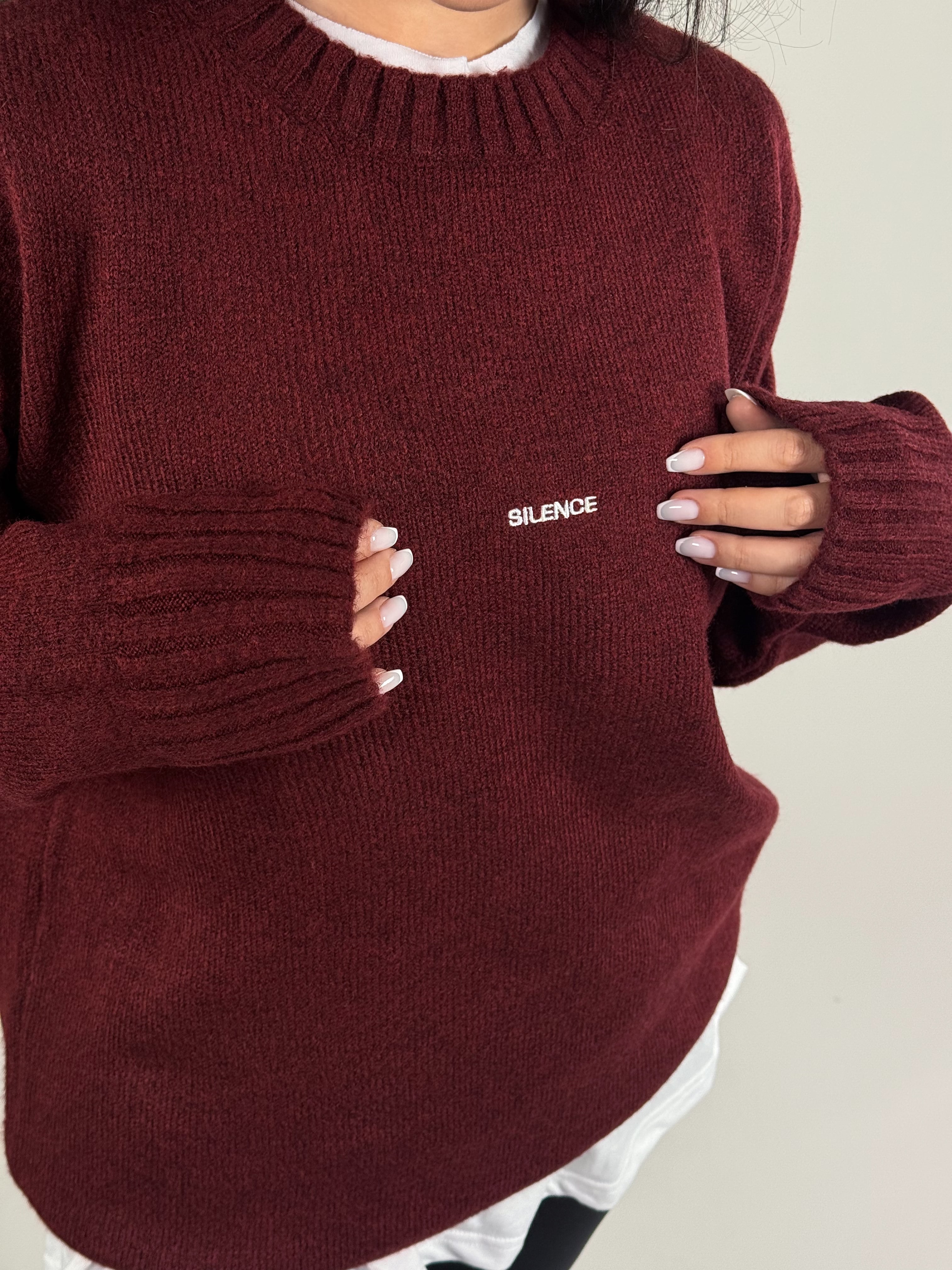 Basic Bordo Kadın Sweatshirt COC1195