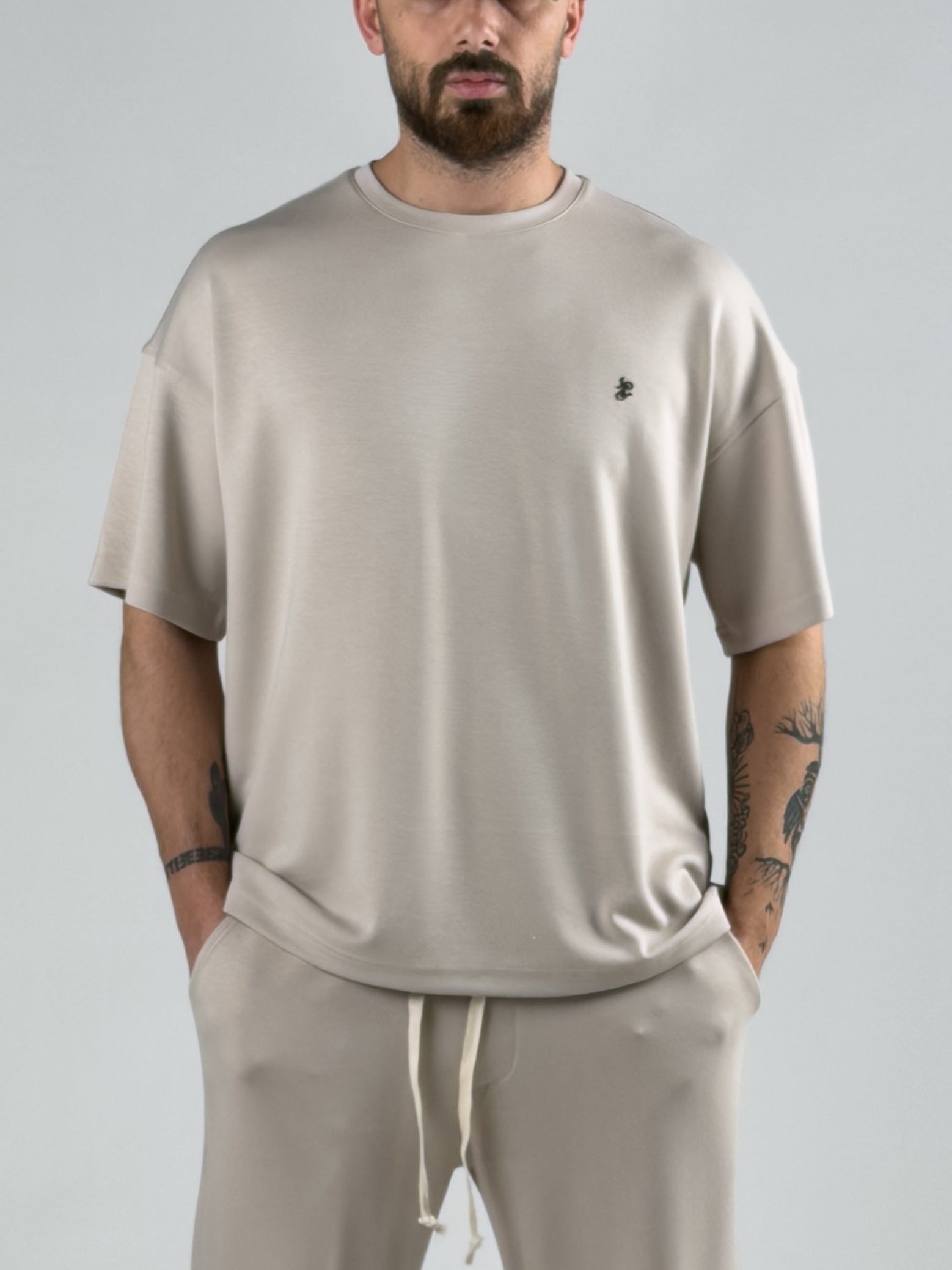 Bej Erkek T-Shirt COC3013-2