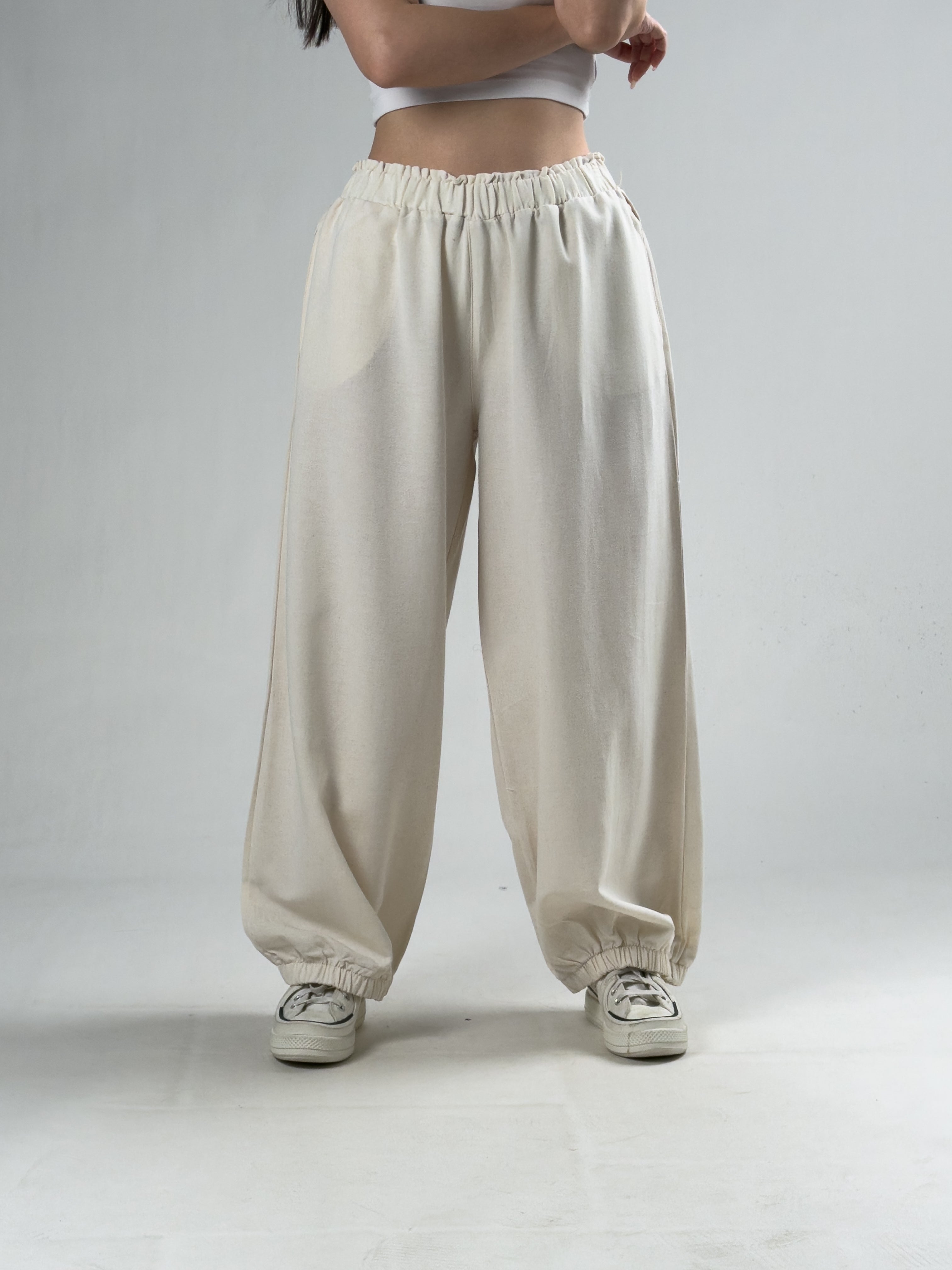 Bej Kadın Oversize Pantolon COC3174
