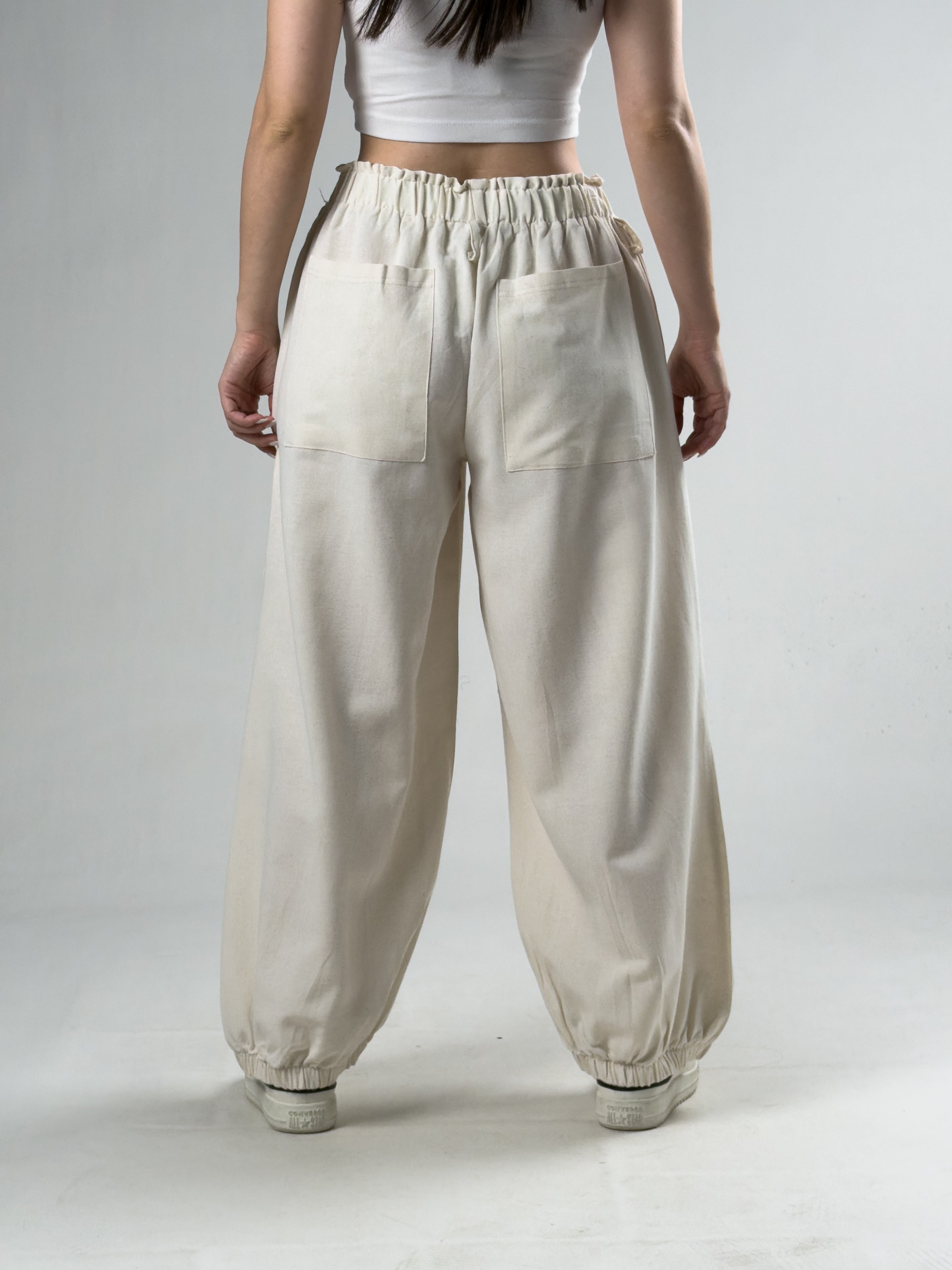 Bej Kadın Oversize Pantolon COC3174