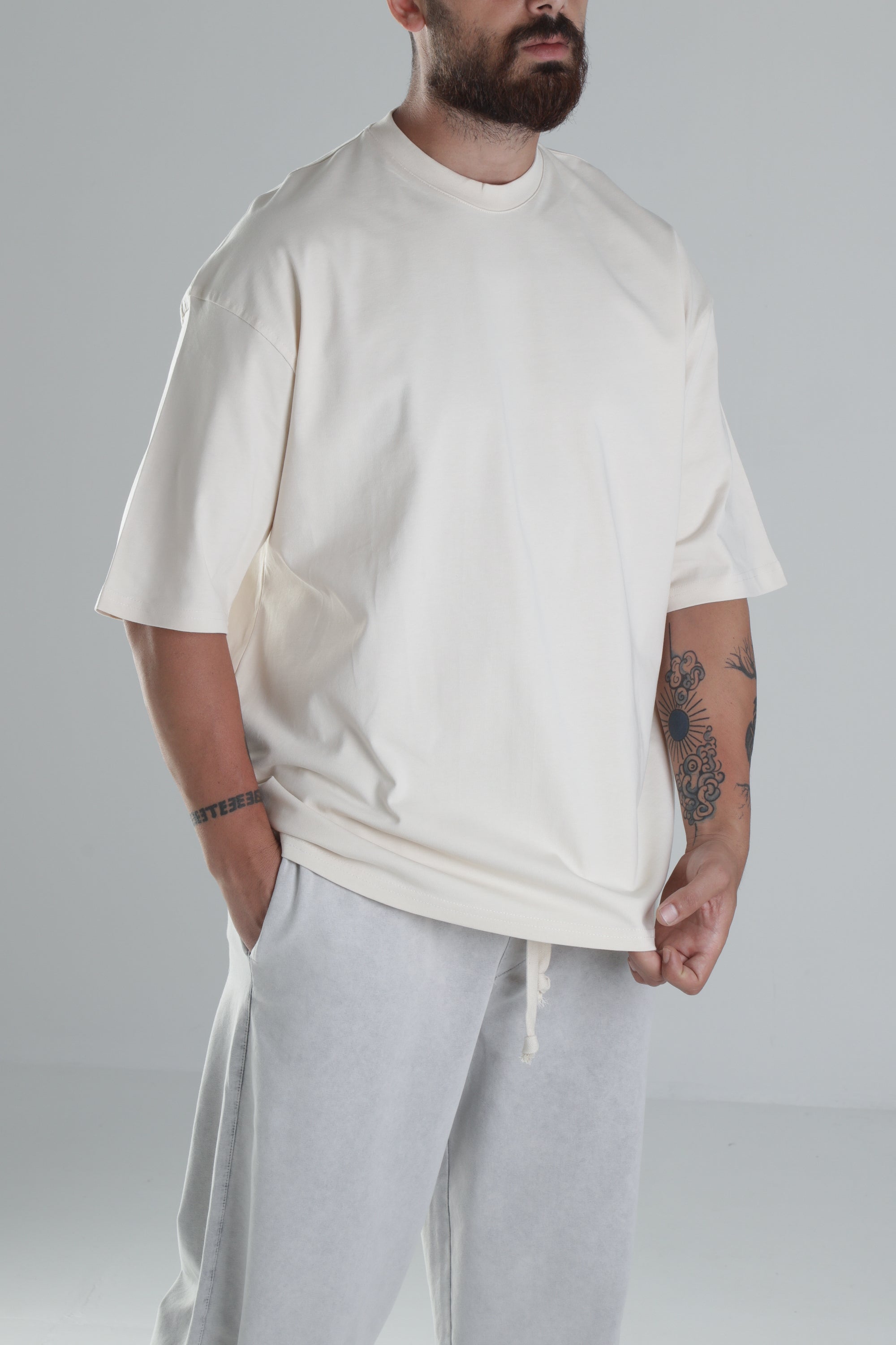 Bej Oversize T-Shirt COC1481