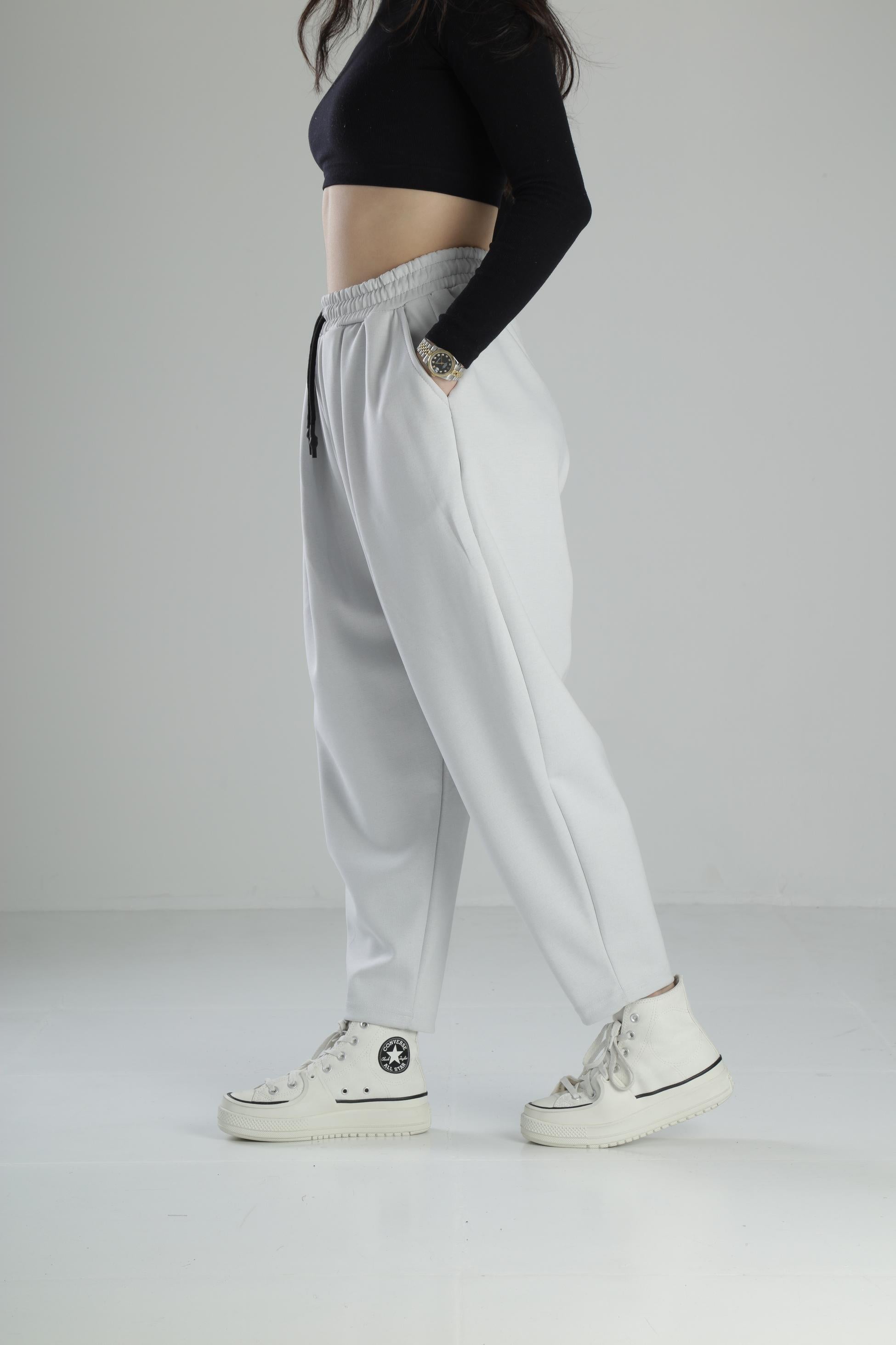 Beyaz Pileli Pantolon COC2437