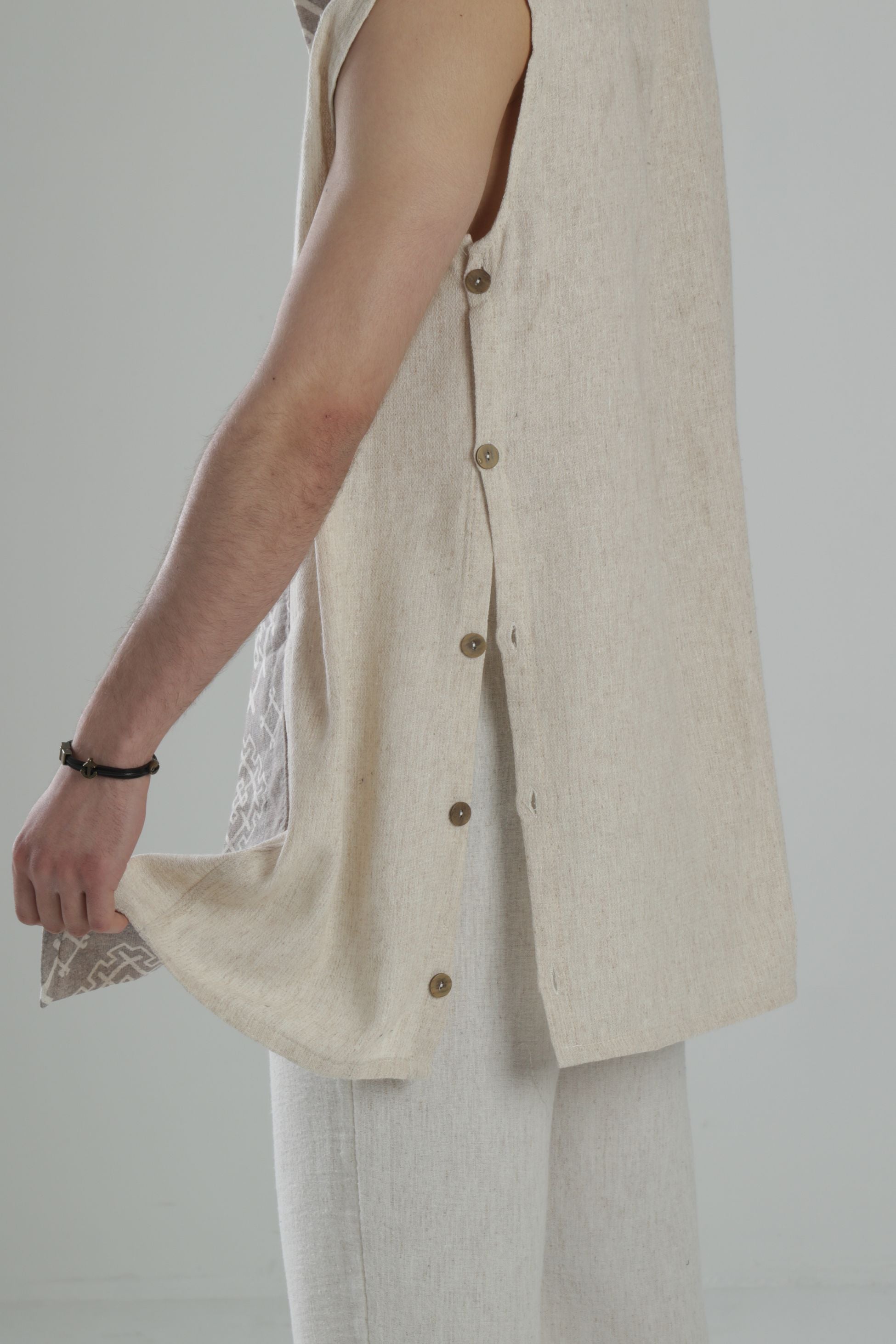 Bohem Keten Desenli Kimono COC2442