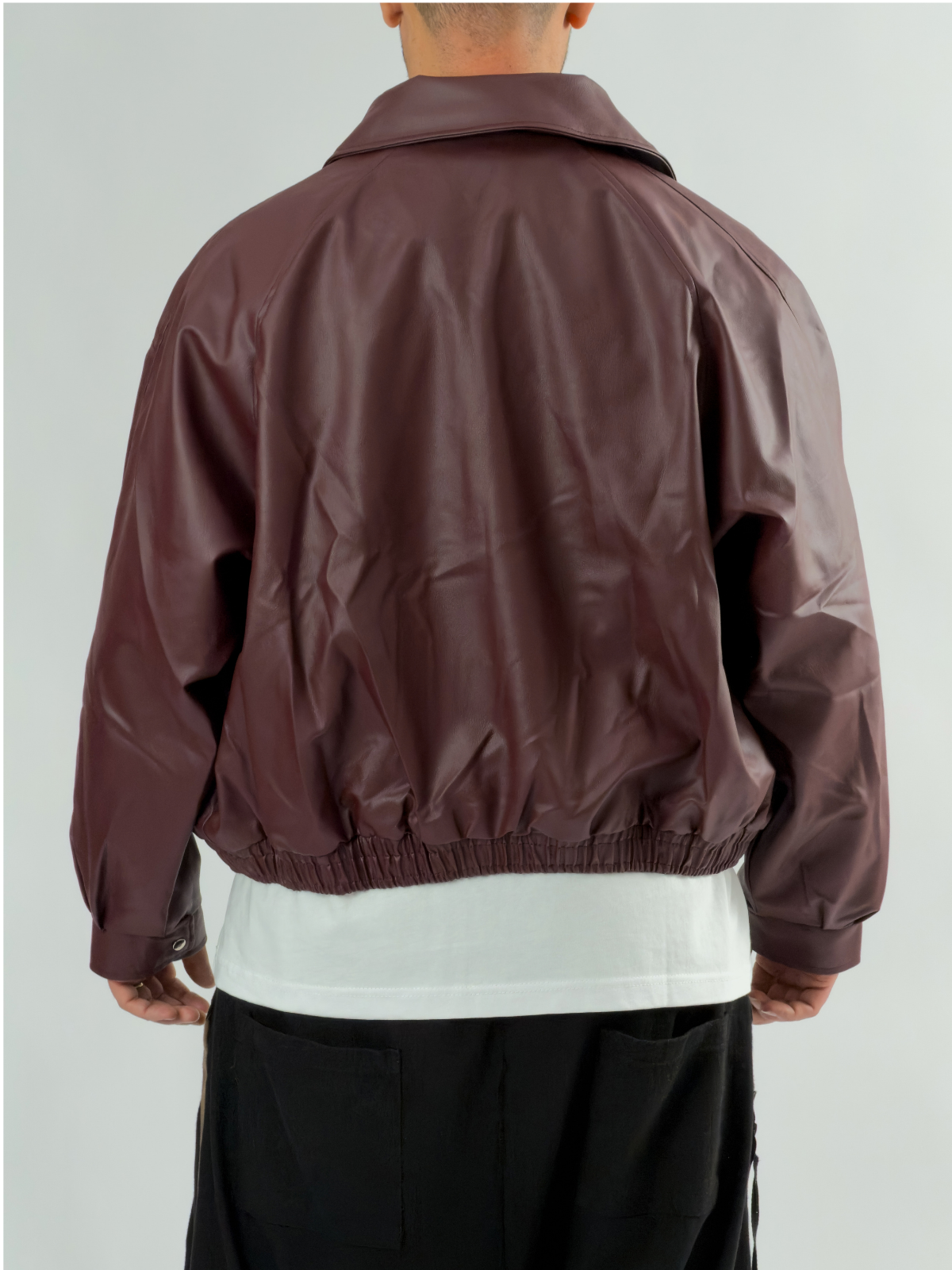 Bordo Bomber Erkek Deri Ceket COC3471