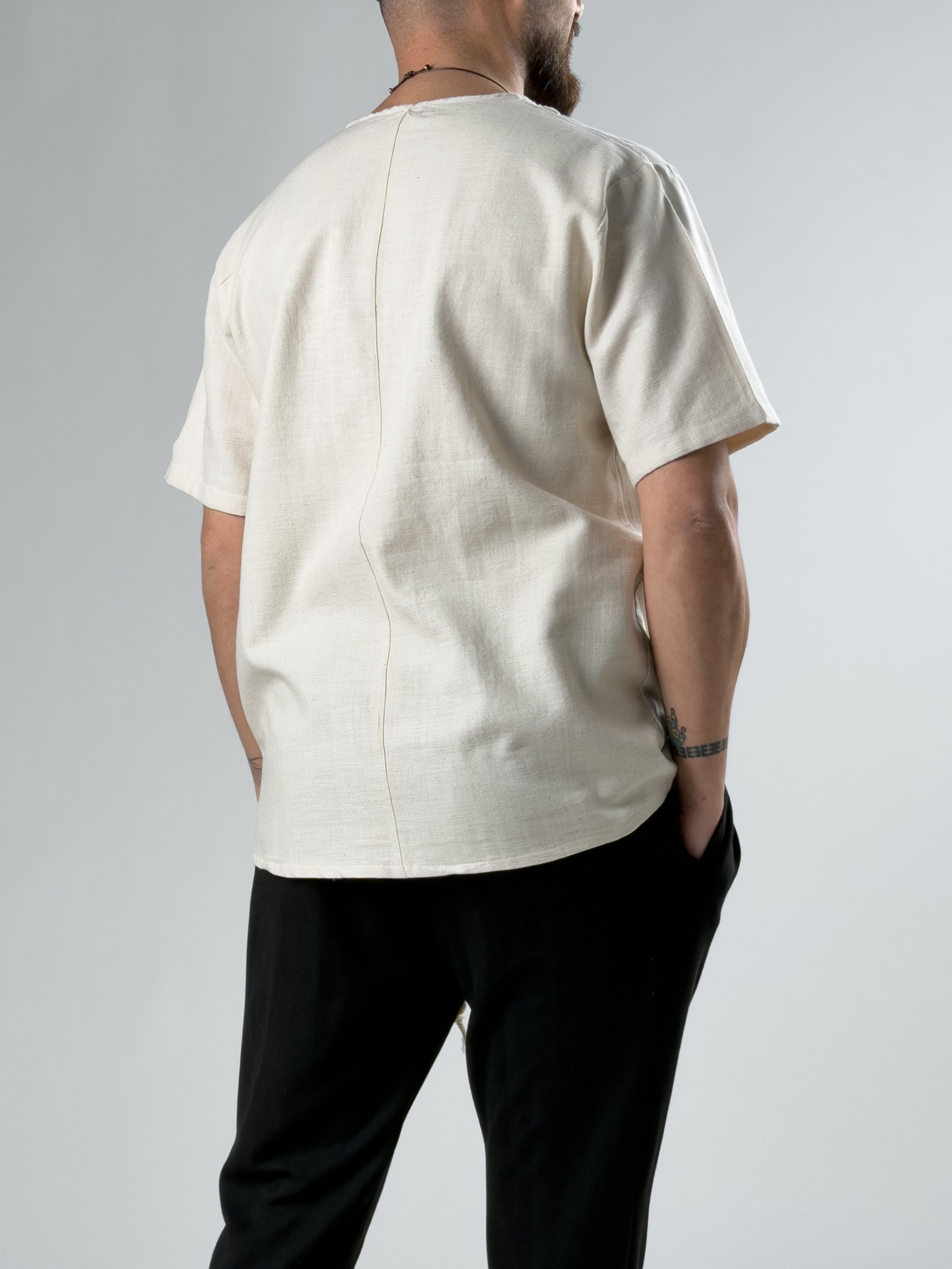 Bordo Etnik Tasarım Erkek T-Shirt COC2871