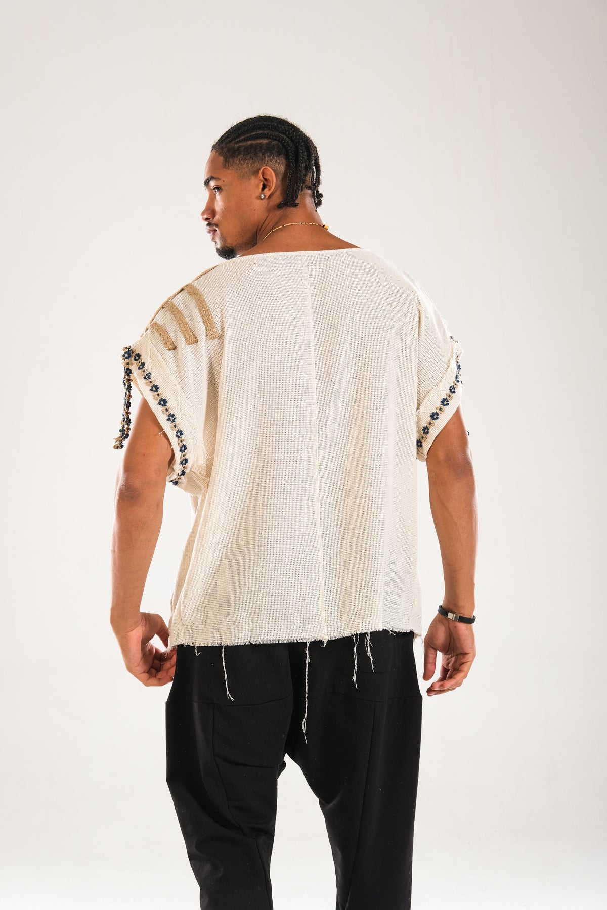 Buldan Kumaş Oversize Tasarım T-Shirt COC1111