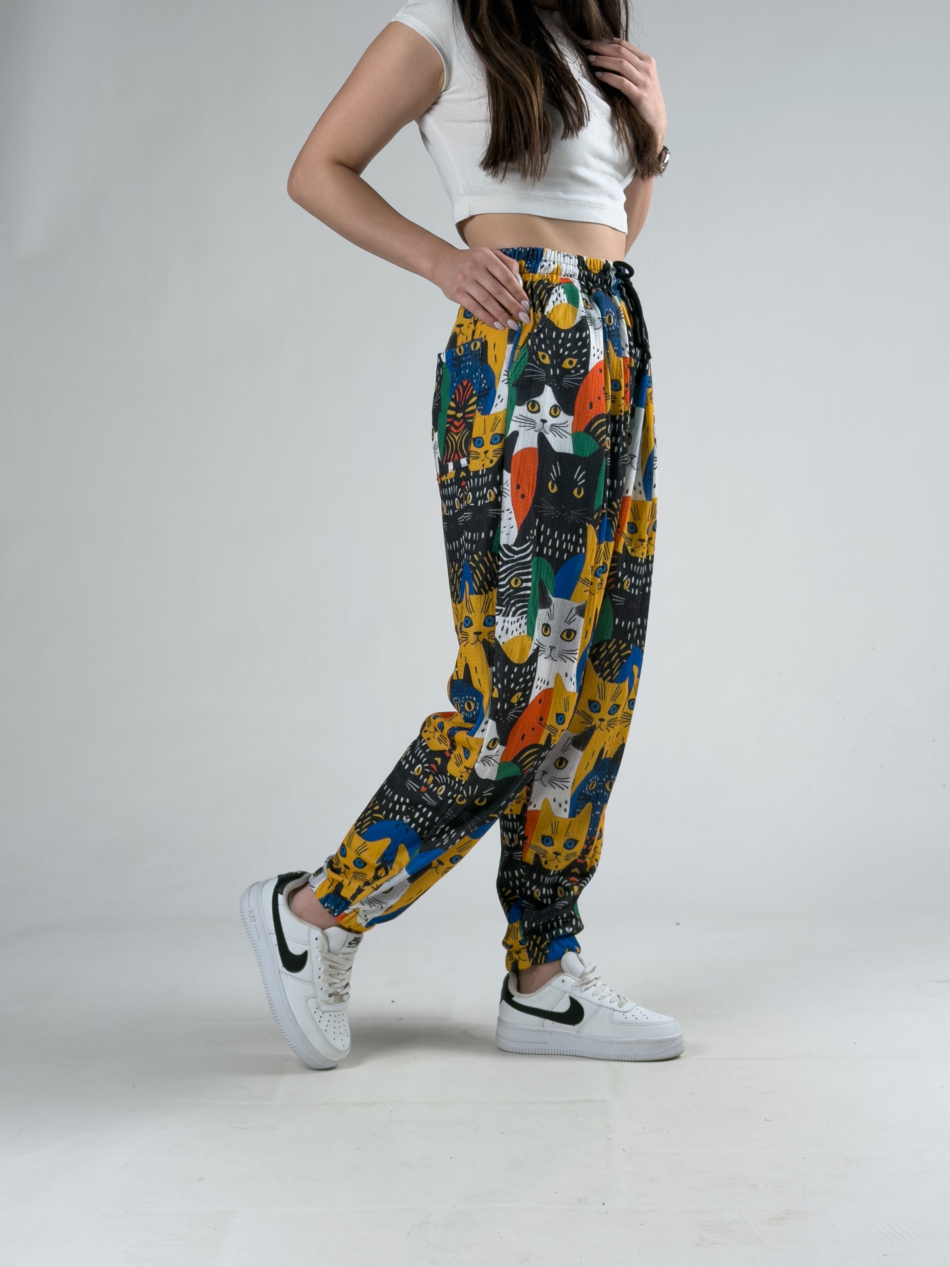 Bürümcük Kedili Kadın Jogger Pantolon COC3183