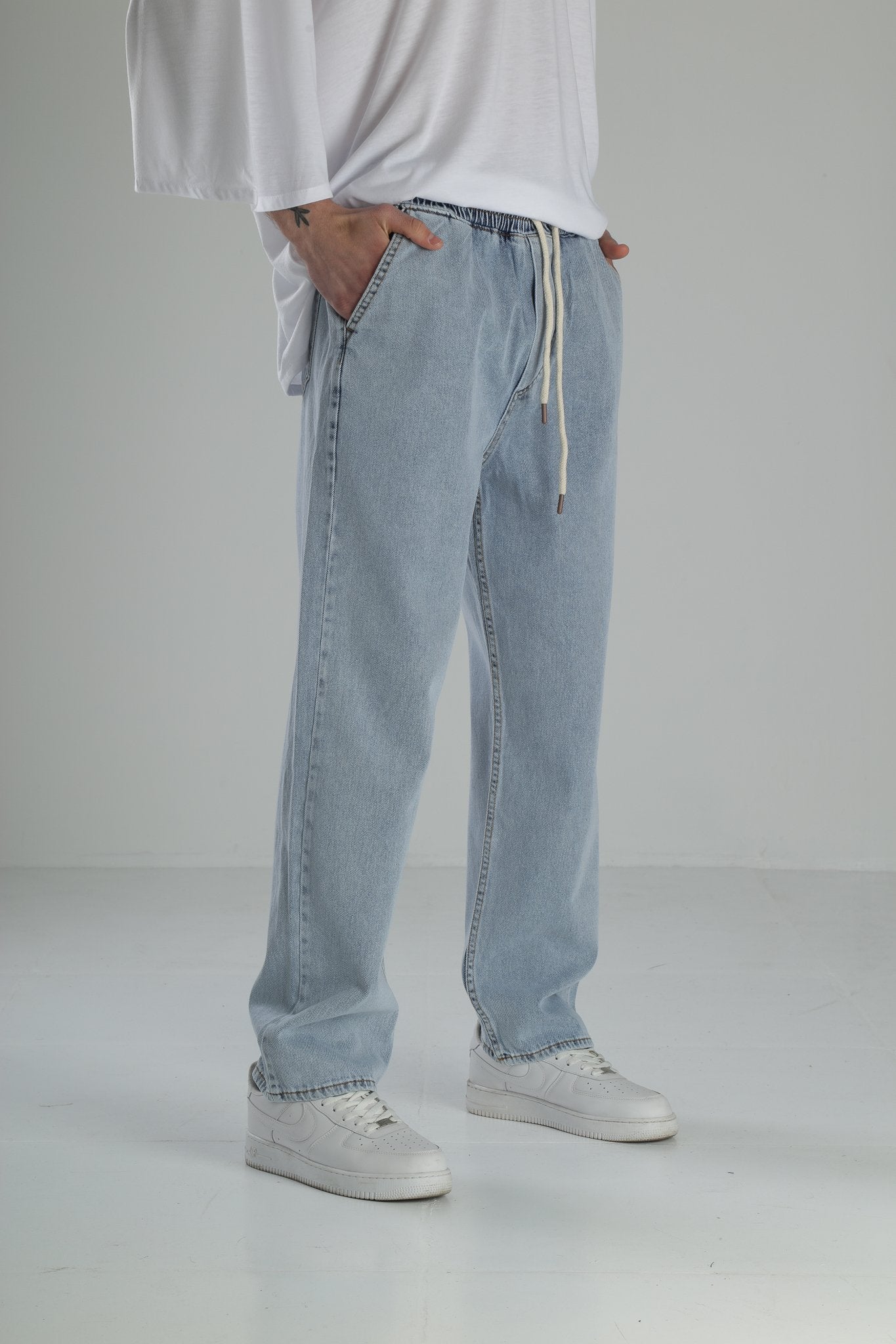 Buz Mavisi Kot Baggy Pantolon COC2473