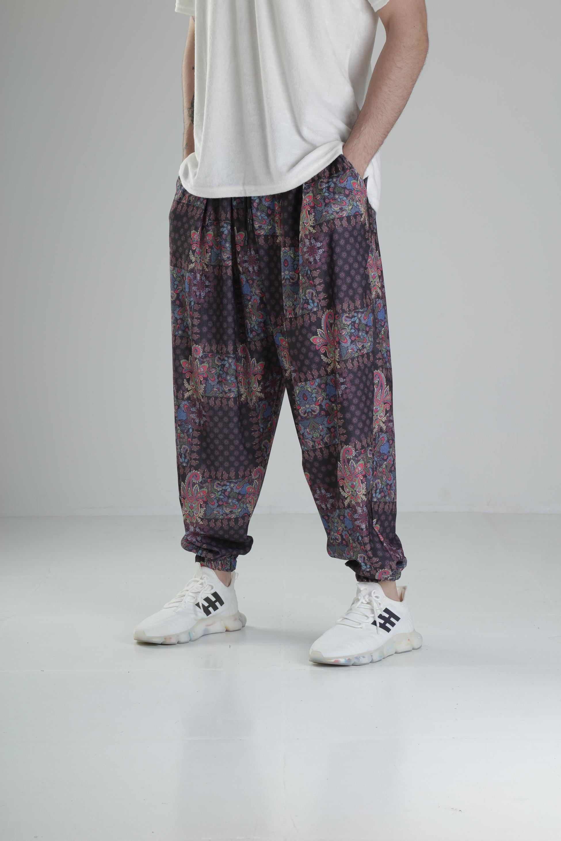 Çiçek Desenli Pileli Yarım Şalvar COC2341