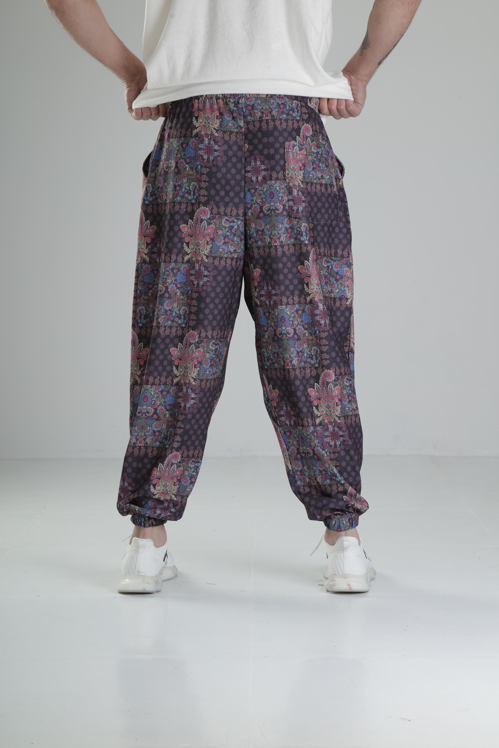 Çiçek Desenli Pileli Yarım Şalvar COC2341