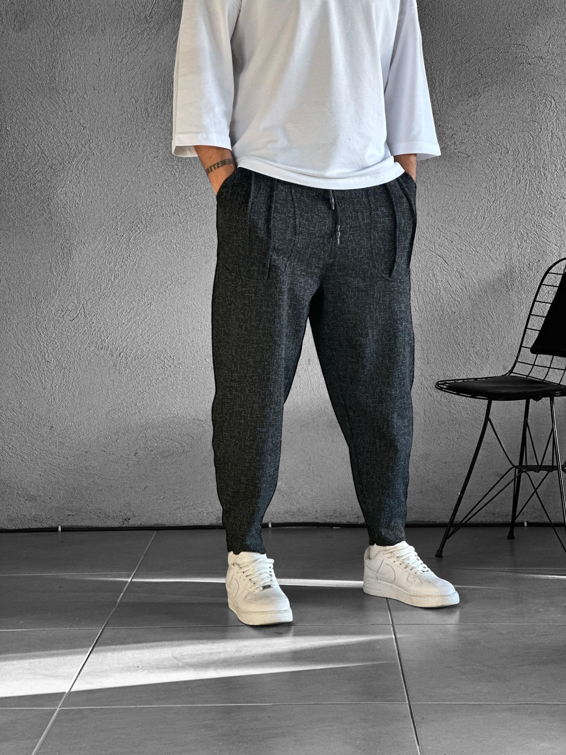 Cep Detaylı Desenli Baget Pantolon COC2494