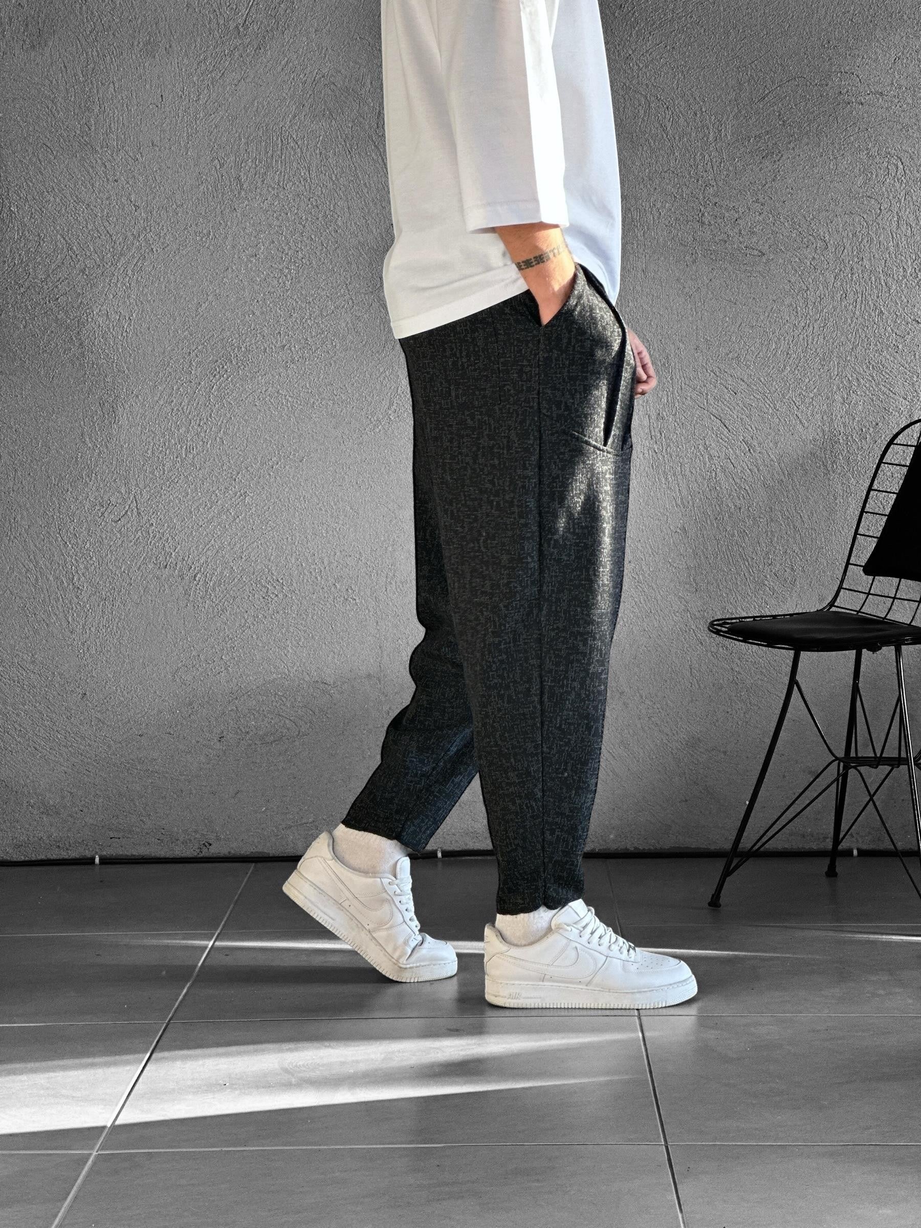 Cep Detaylı Desenli Baget Pantolon COC2494