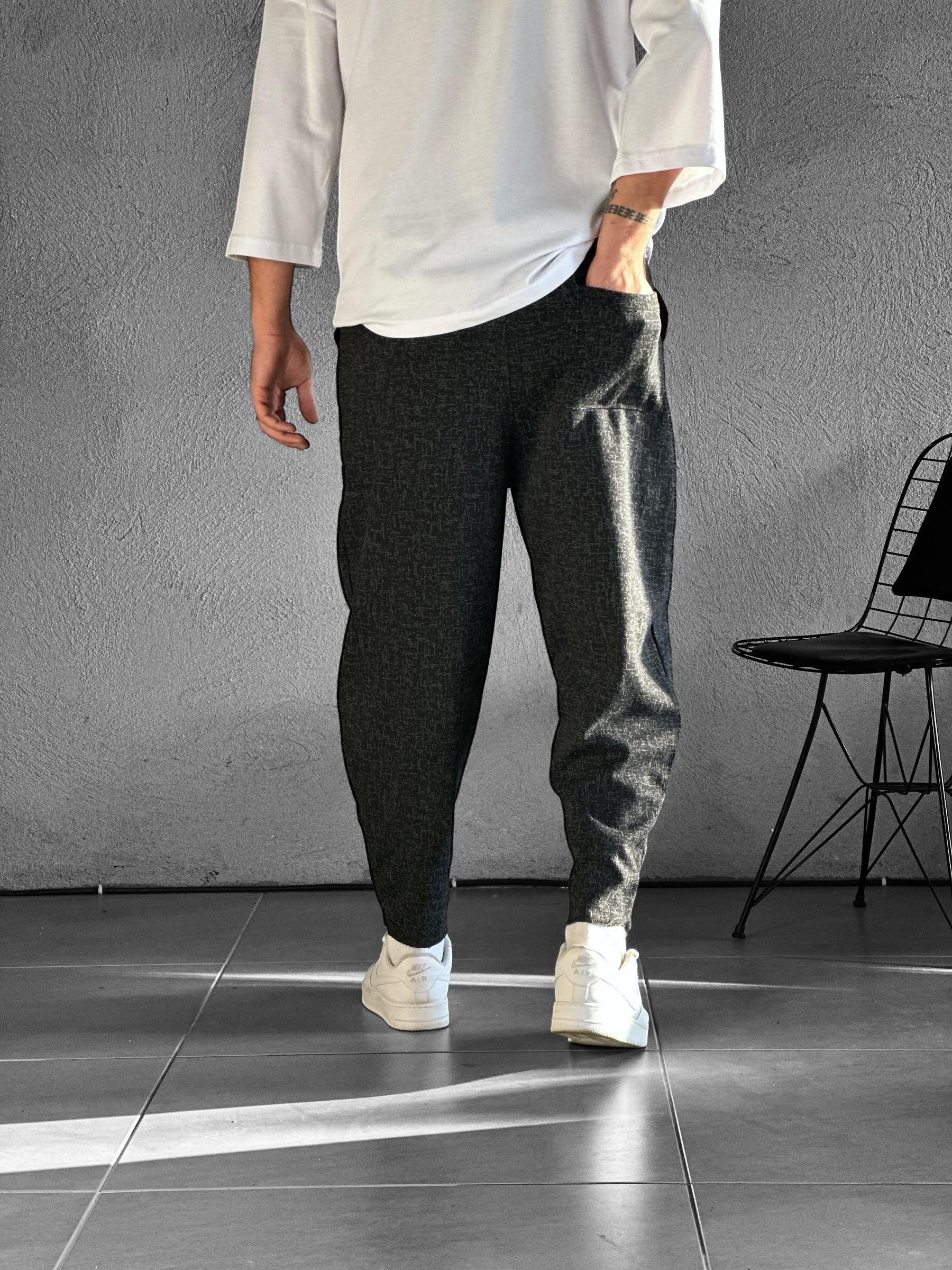 Cep Detaylı Desenli Baget Pantolon COC2494