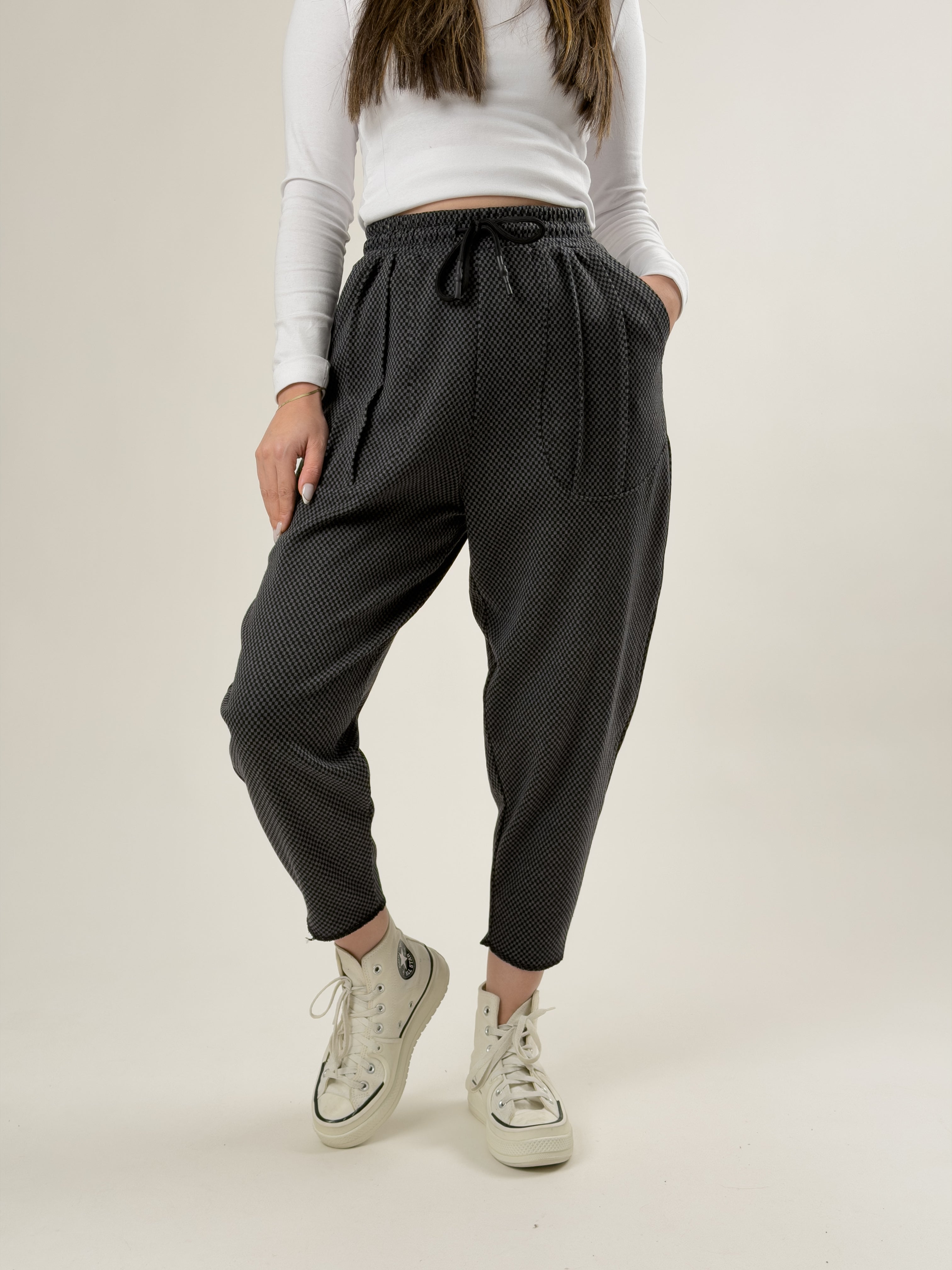 Cep Detaylı Gri Kadın Baget Pantolon COC2673
