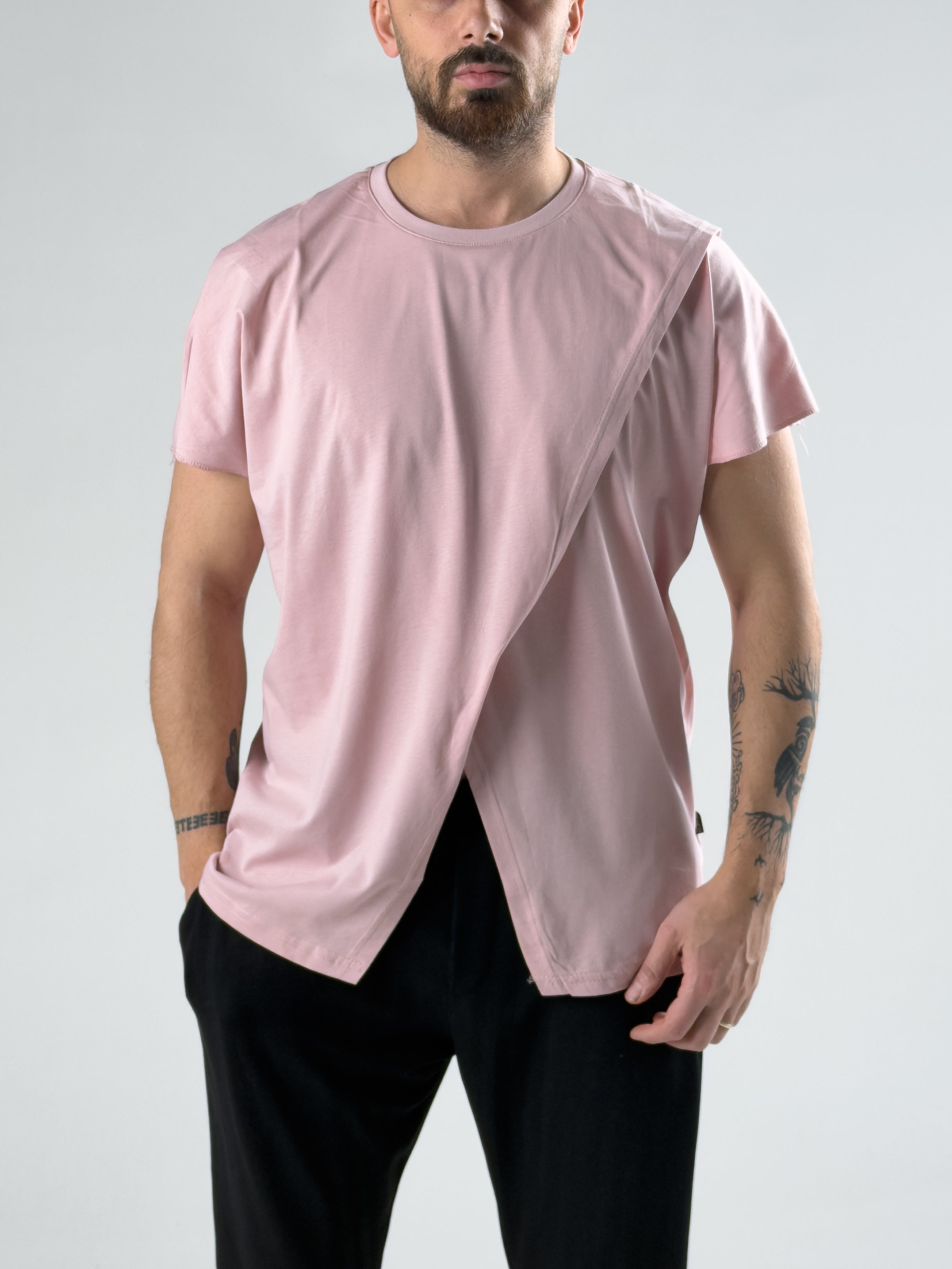 Çift Parça Pudra Erkek T-Shirt COC3003