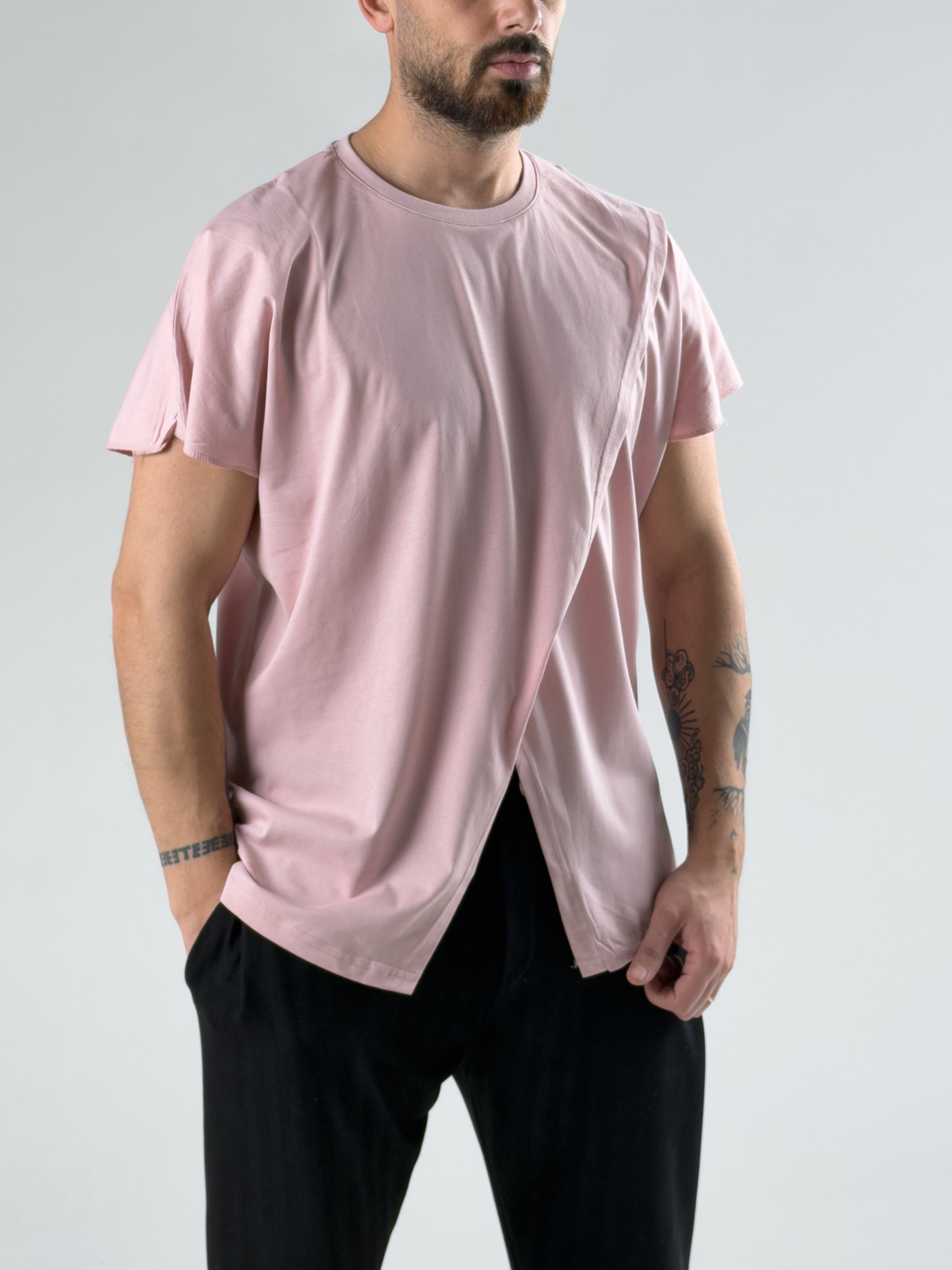 Çift Parça Pudra Erkek T-Shirt COC3003