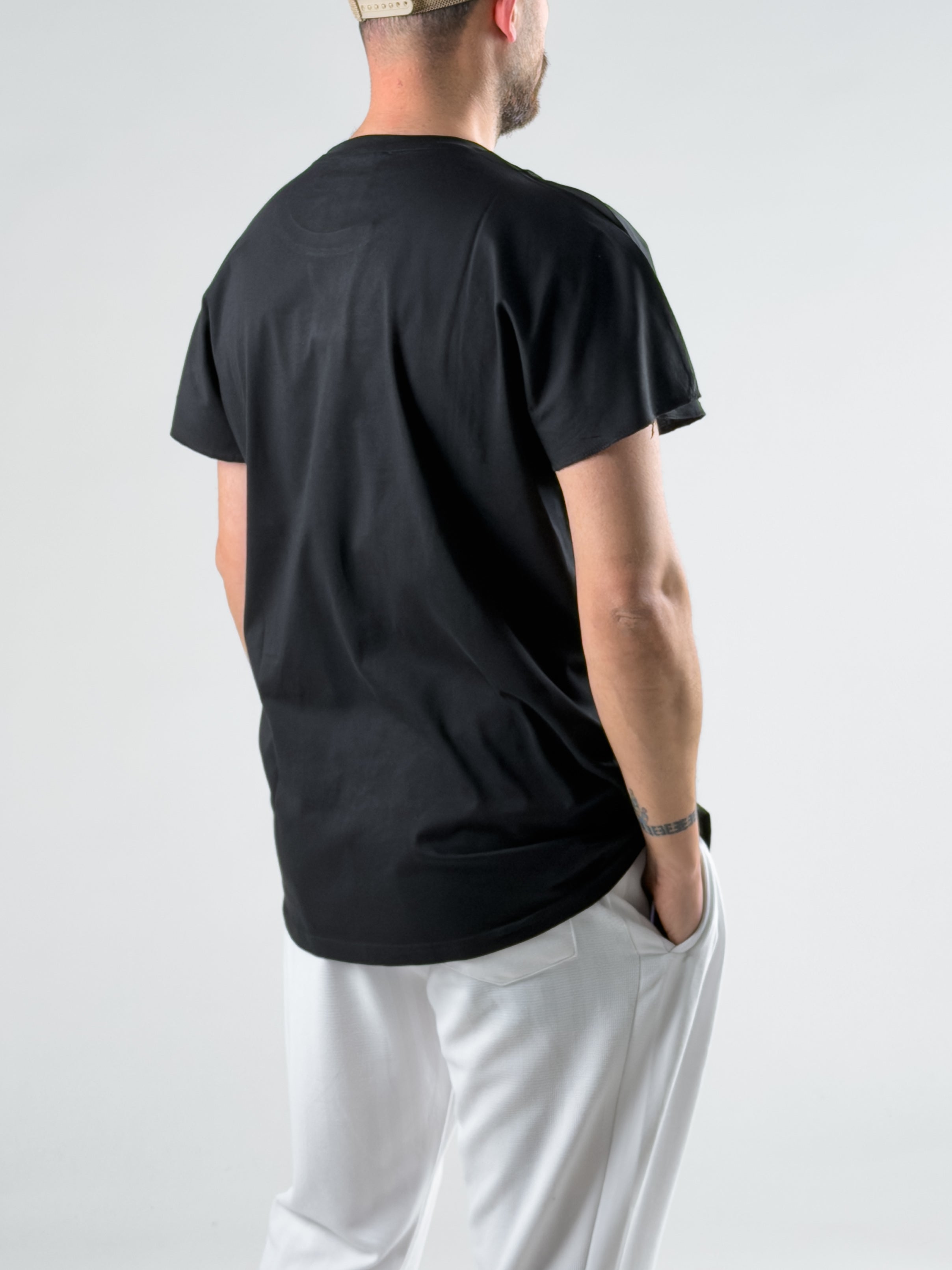 Çift Parça Siyah Erkek T-Shirt COC3001