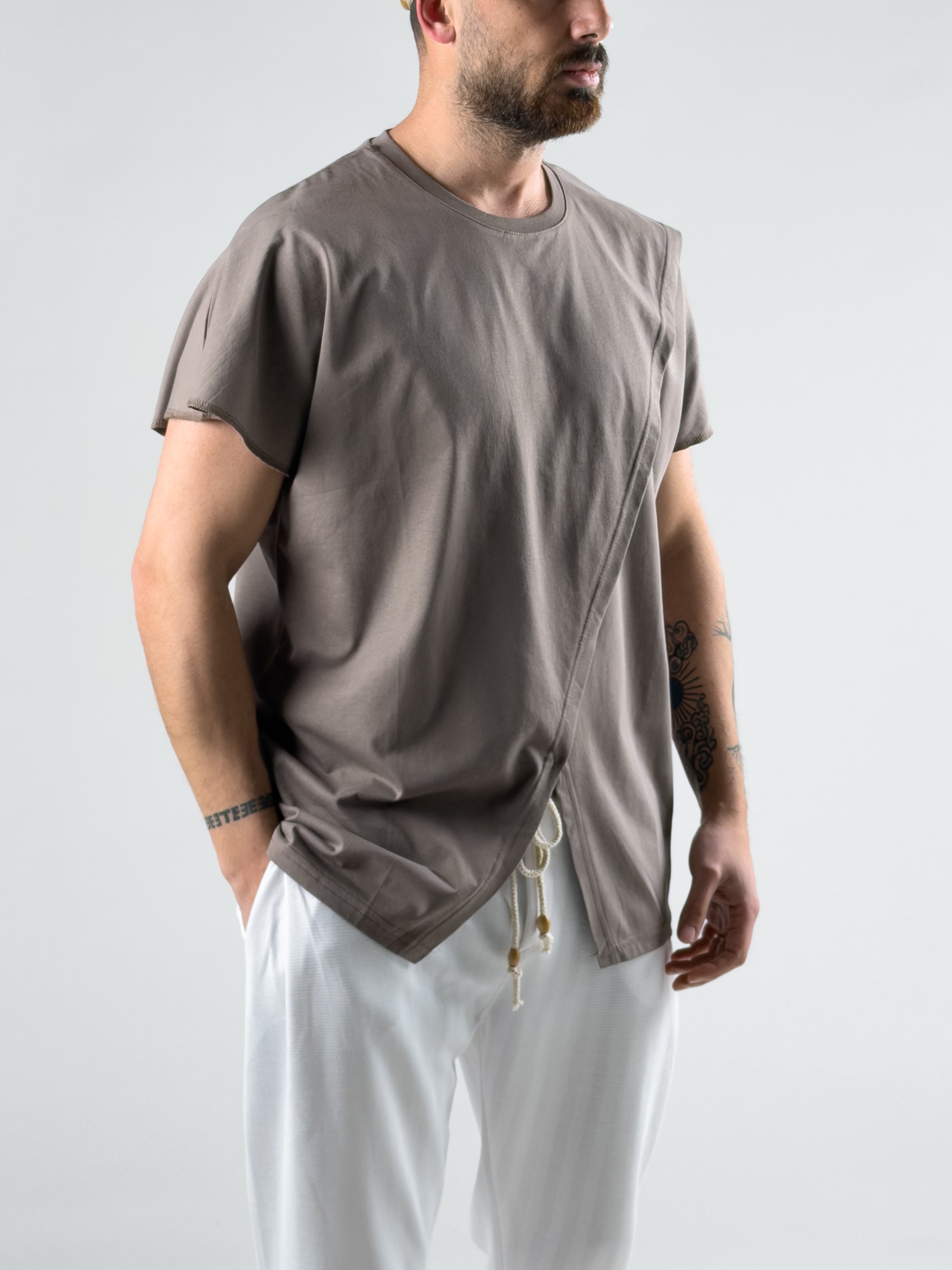 Çift Parça Vizon Erkek T-Shirt COC3002