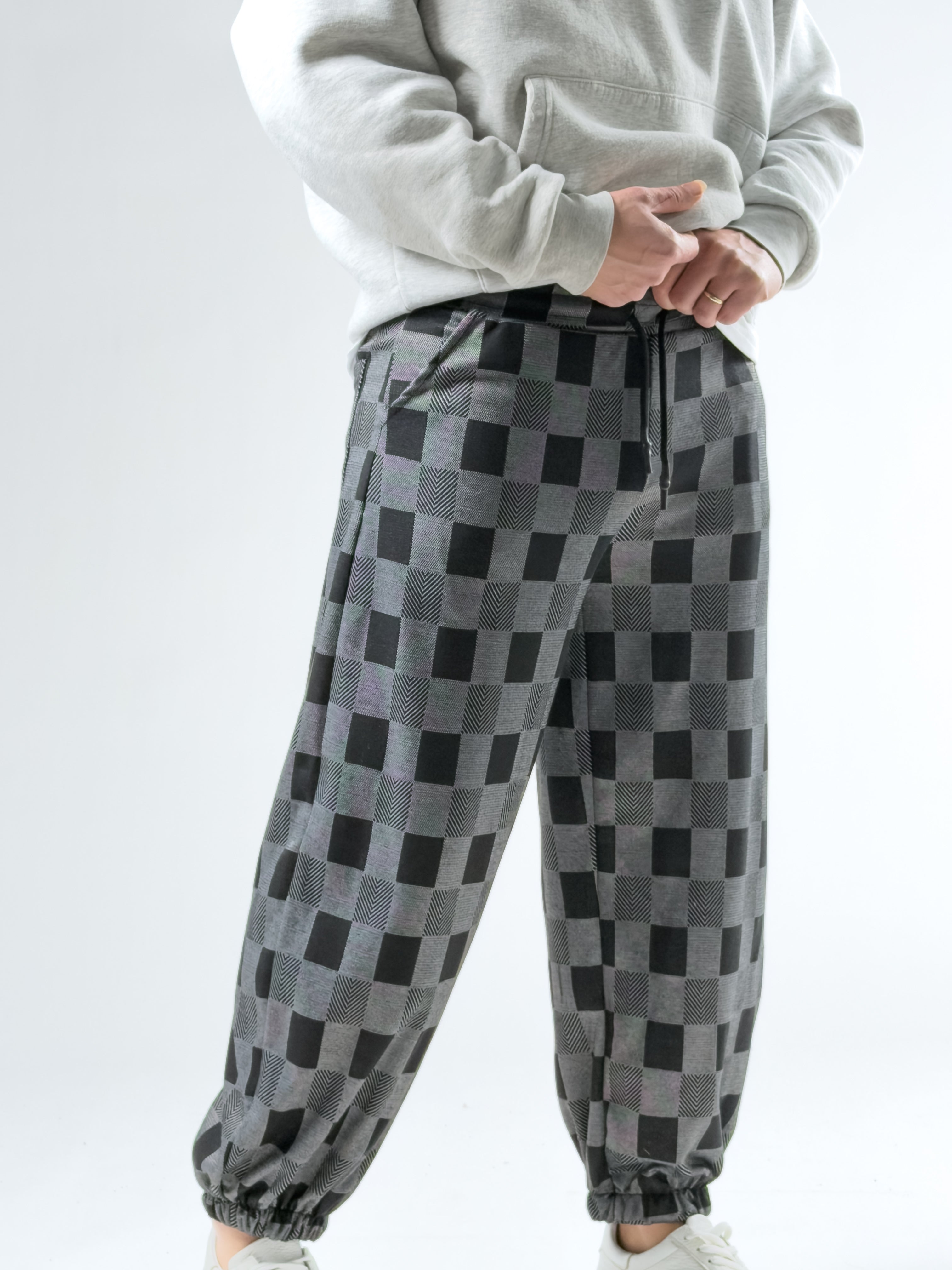 Dama Desenli Erkek Baggy Pantolon COC2744