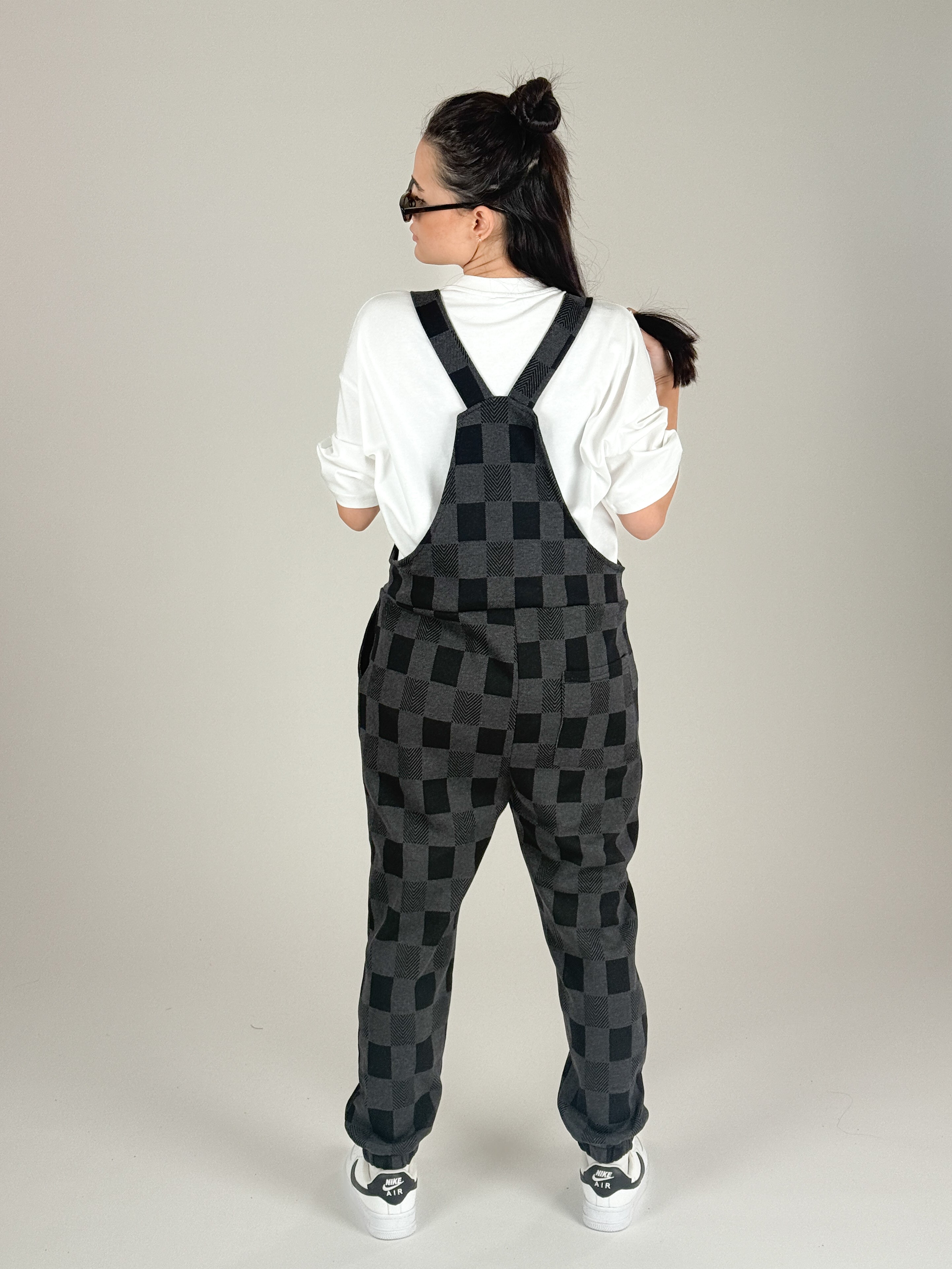 Damalı Salopet Kadın Jogger COC1084