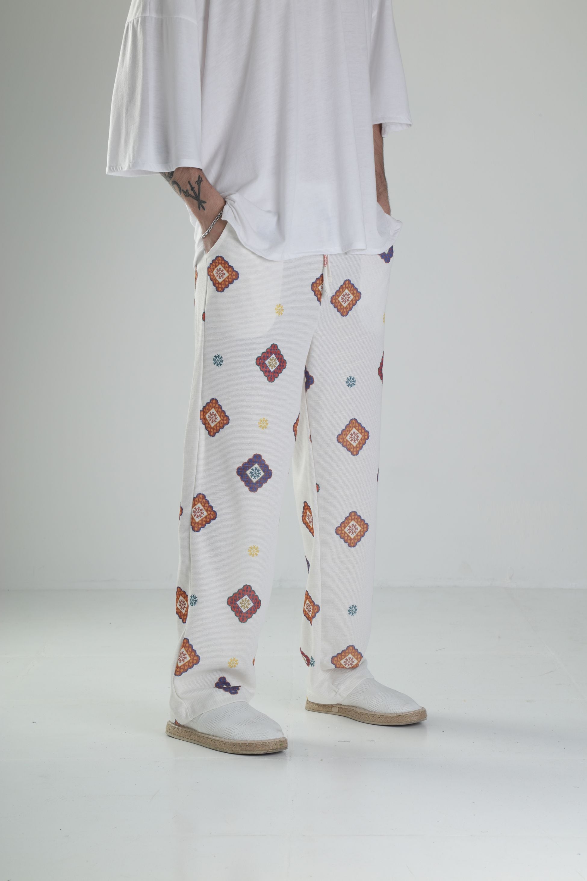 Desenli Baggy Pantolon COC2361
