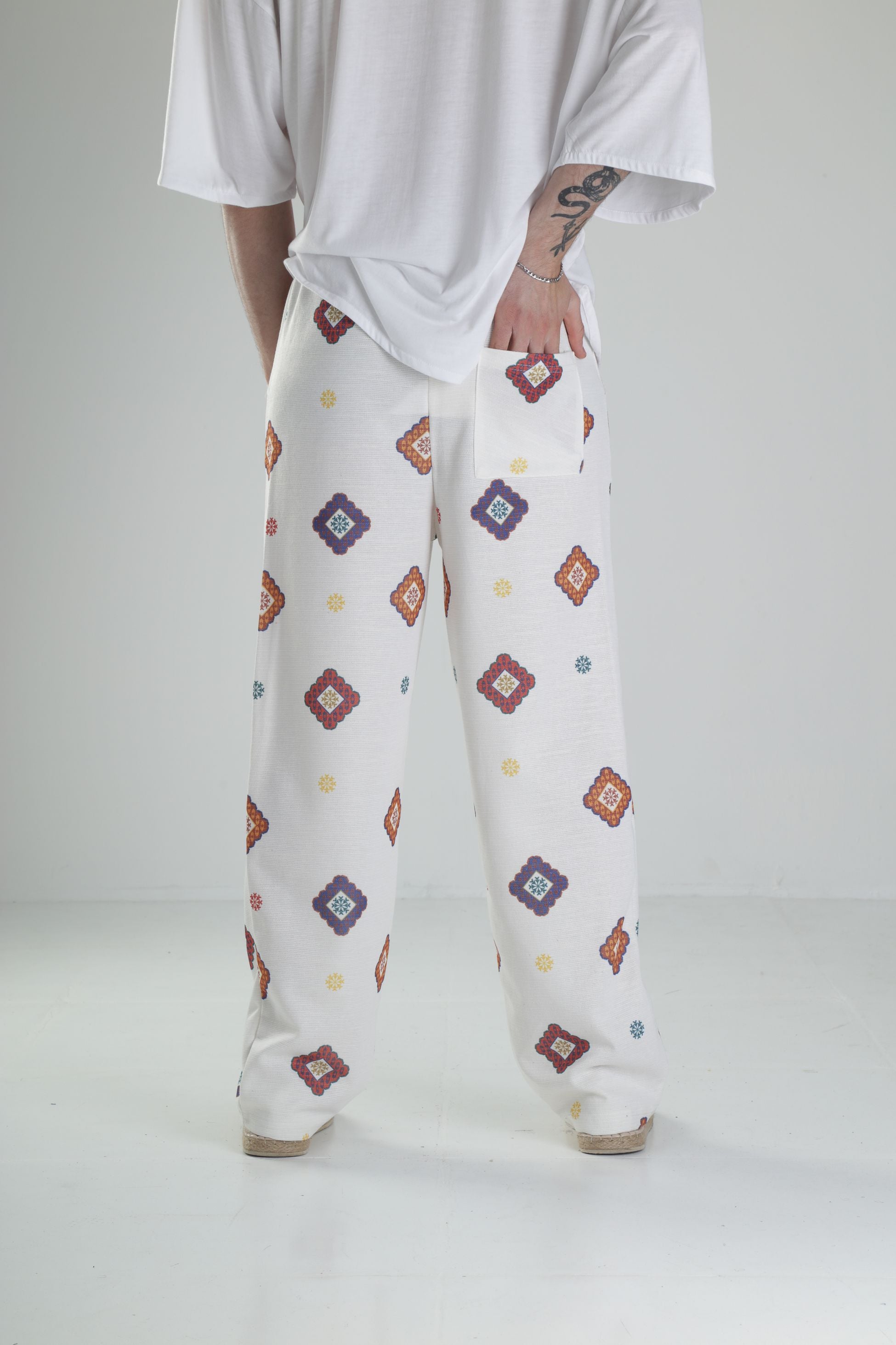 Desenli Baggy Pantolon COC2361
