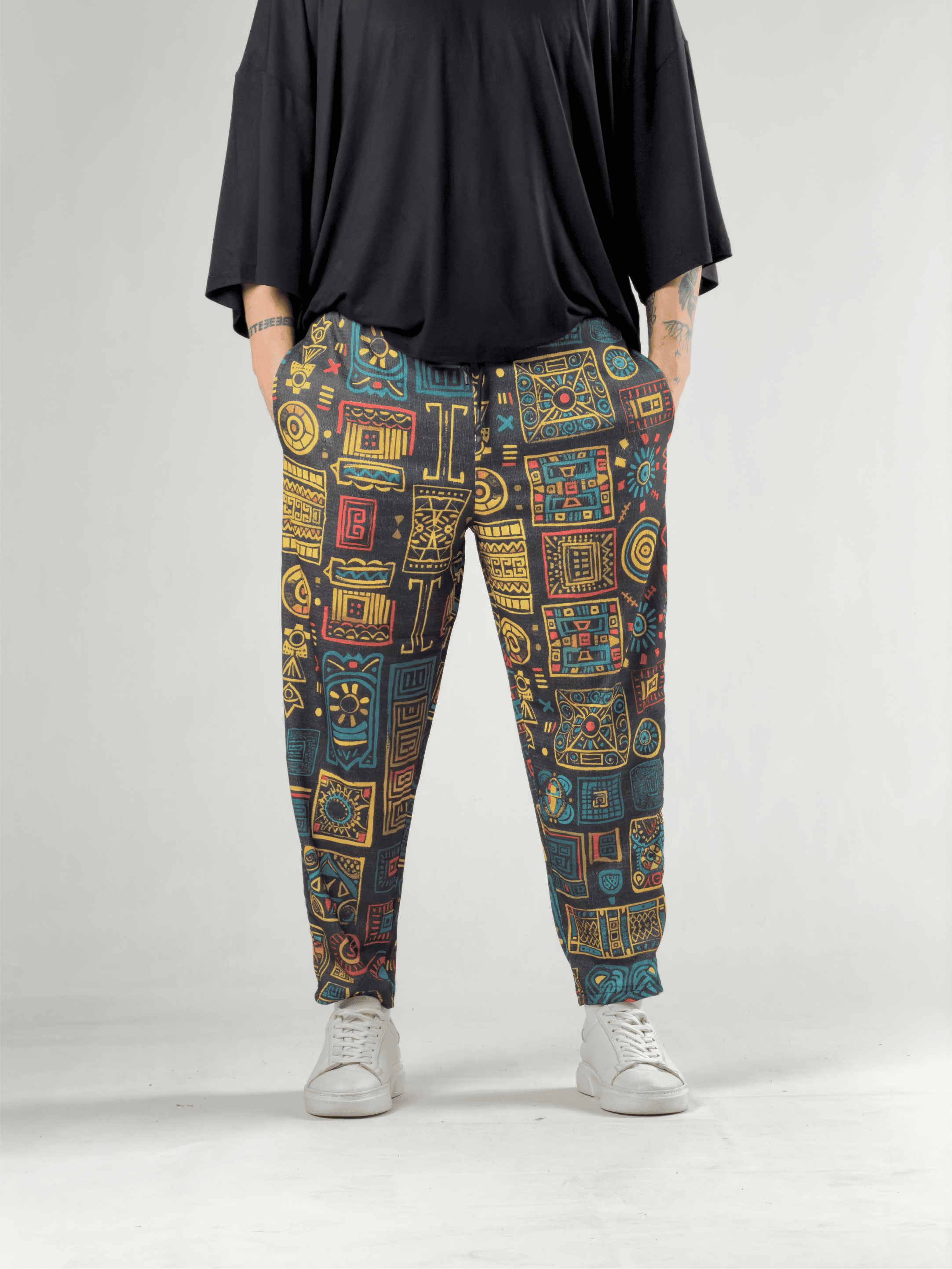 Desenli Erkek Baget Pantolon COC3105