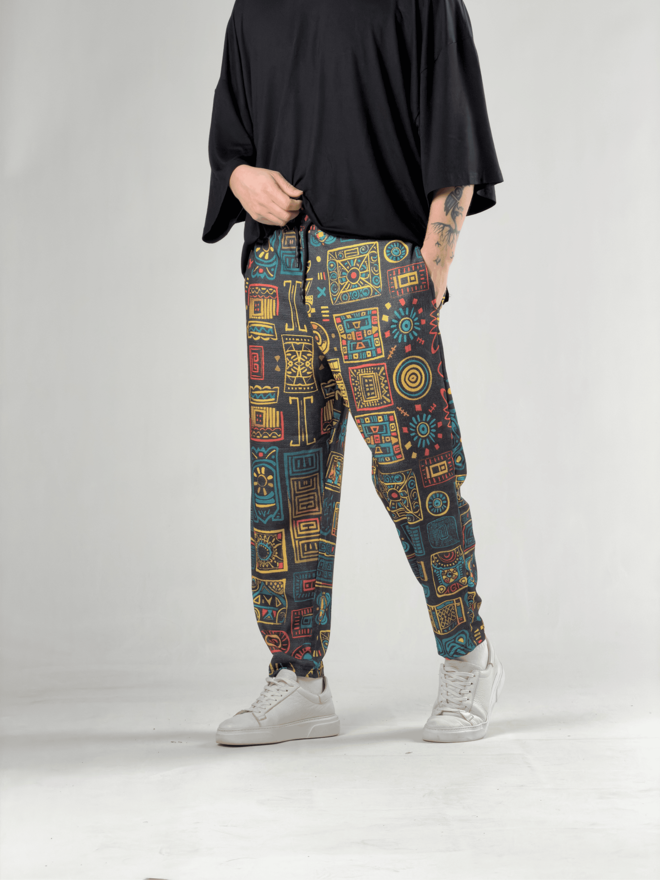 Desenli Erkek Baget Pantolon COC3105