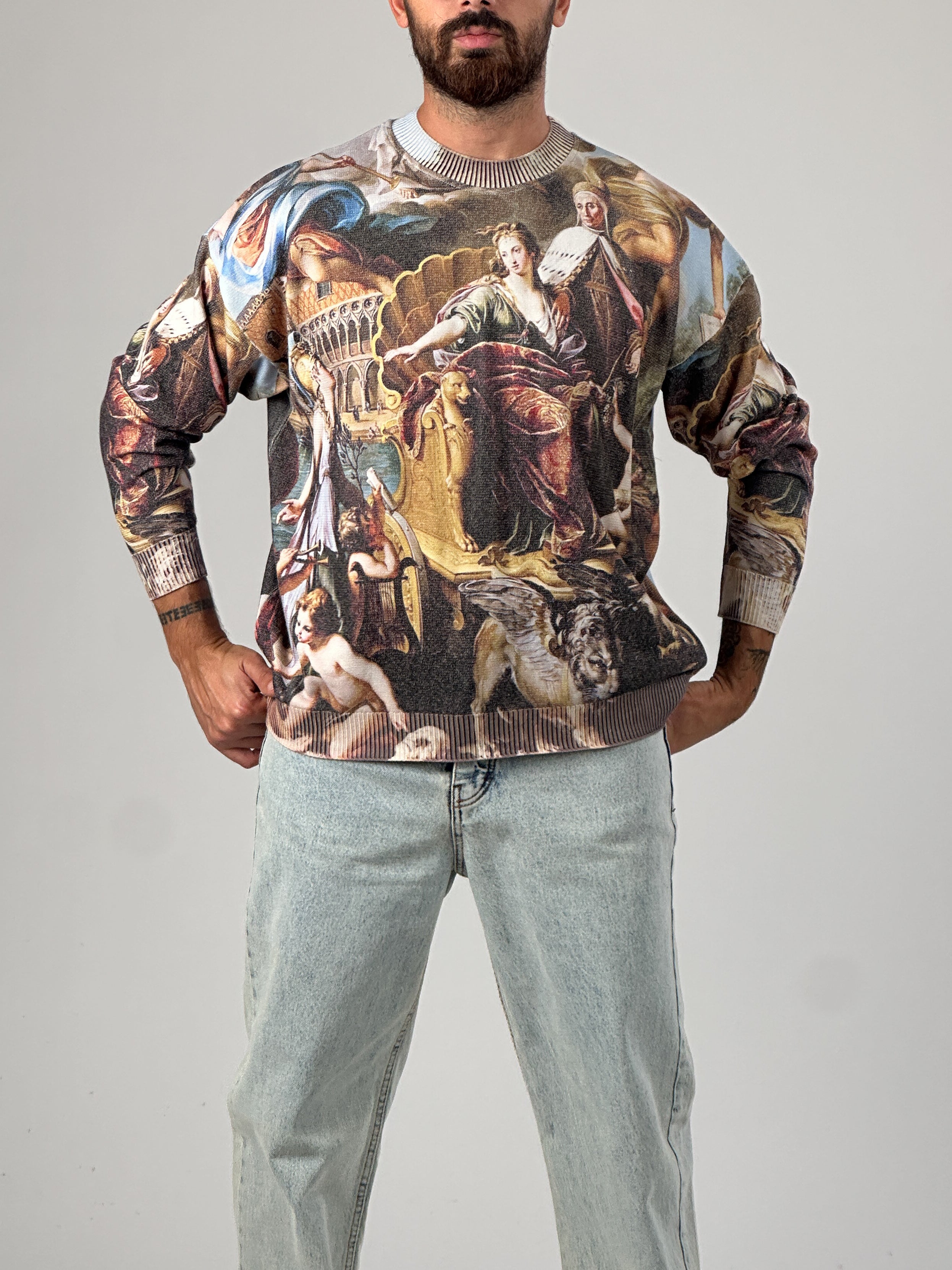 Desenli İtaly Erkek Sweatshirt COC1026
