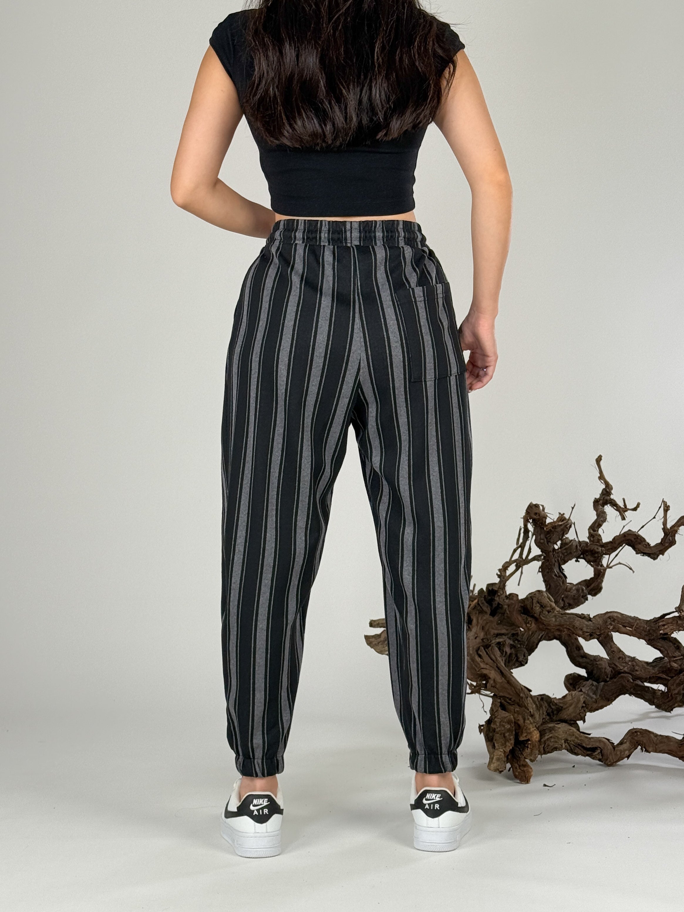 Dik Çizgi Pileli Kadın Jogger Pantolon COC1053