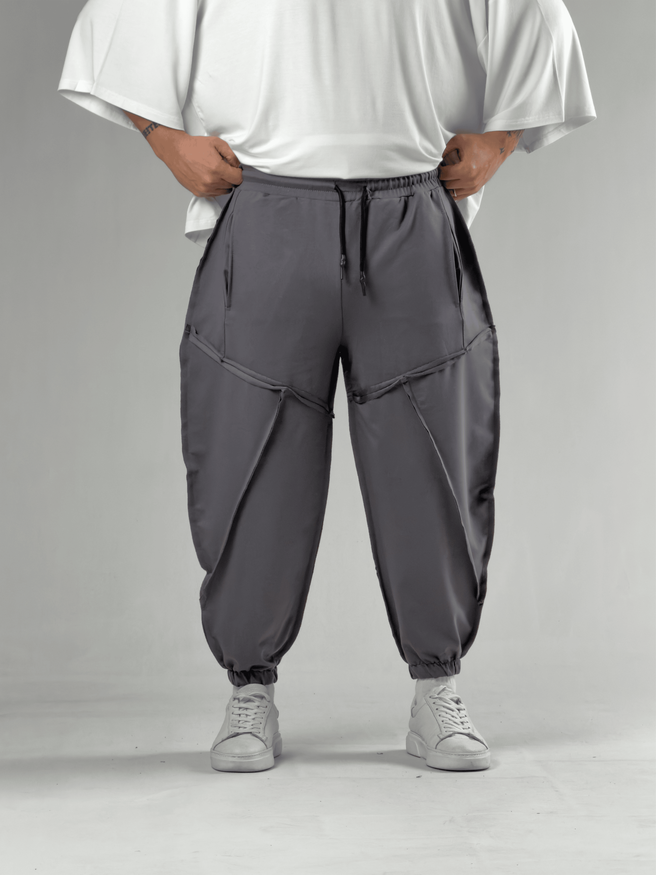 Dikiş Detaylı Füme Erkek Jogger Pantolon COC3107