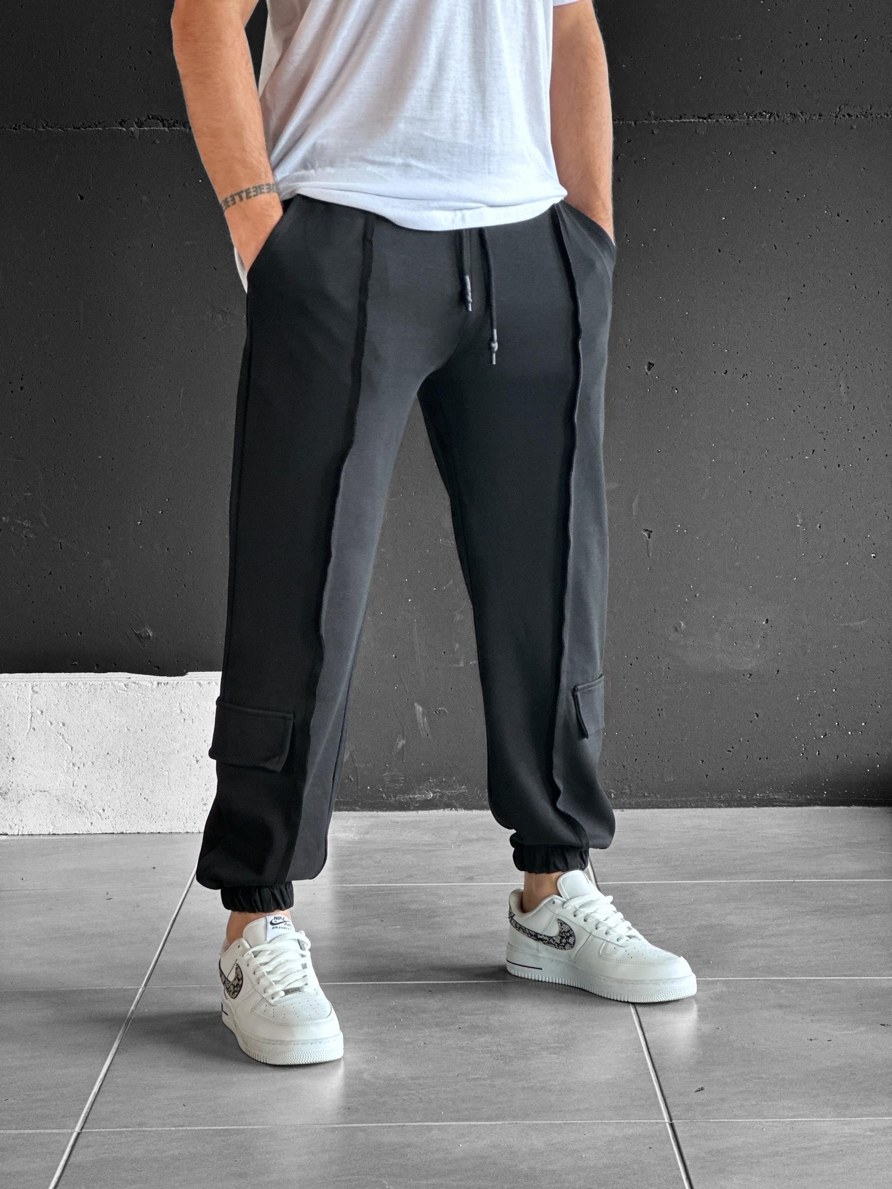 Diz Cep Detaylı Çimalı Jogger Pantolon COC2368