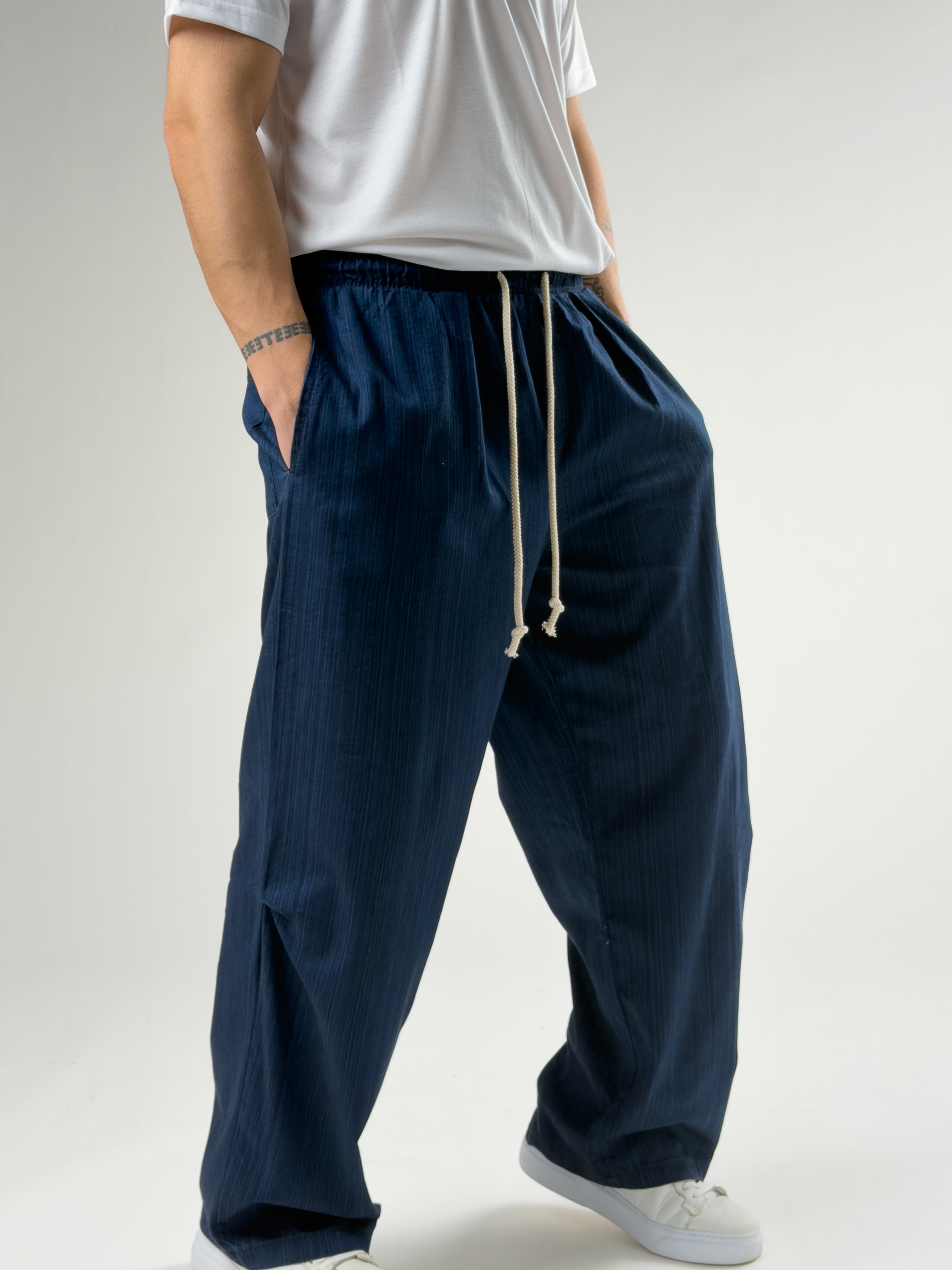 Diz Detaylı Oversize Mevsimlik Erkek Kot Baggy Pantolon COC2747