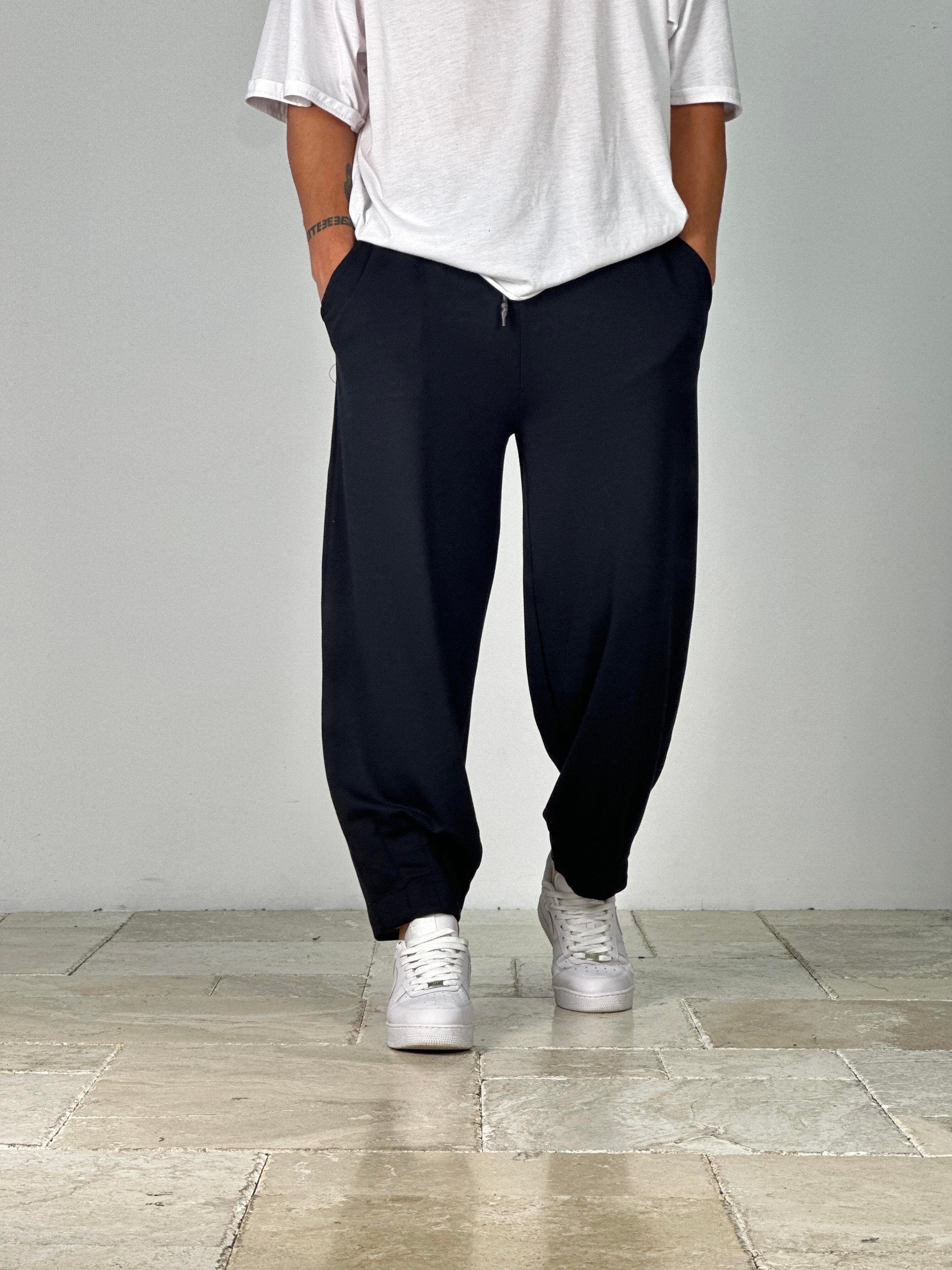 Double Paça Detaylı Siyah Pantolon COC2372