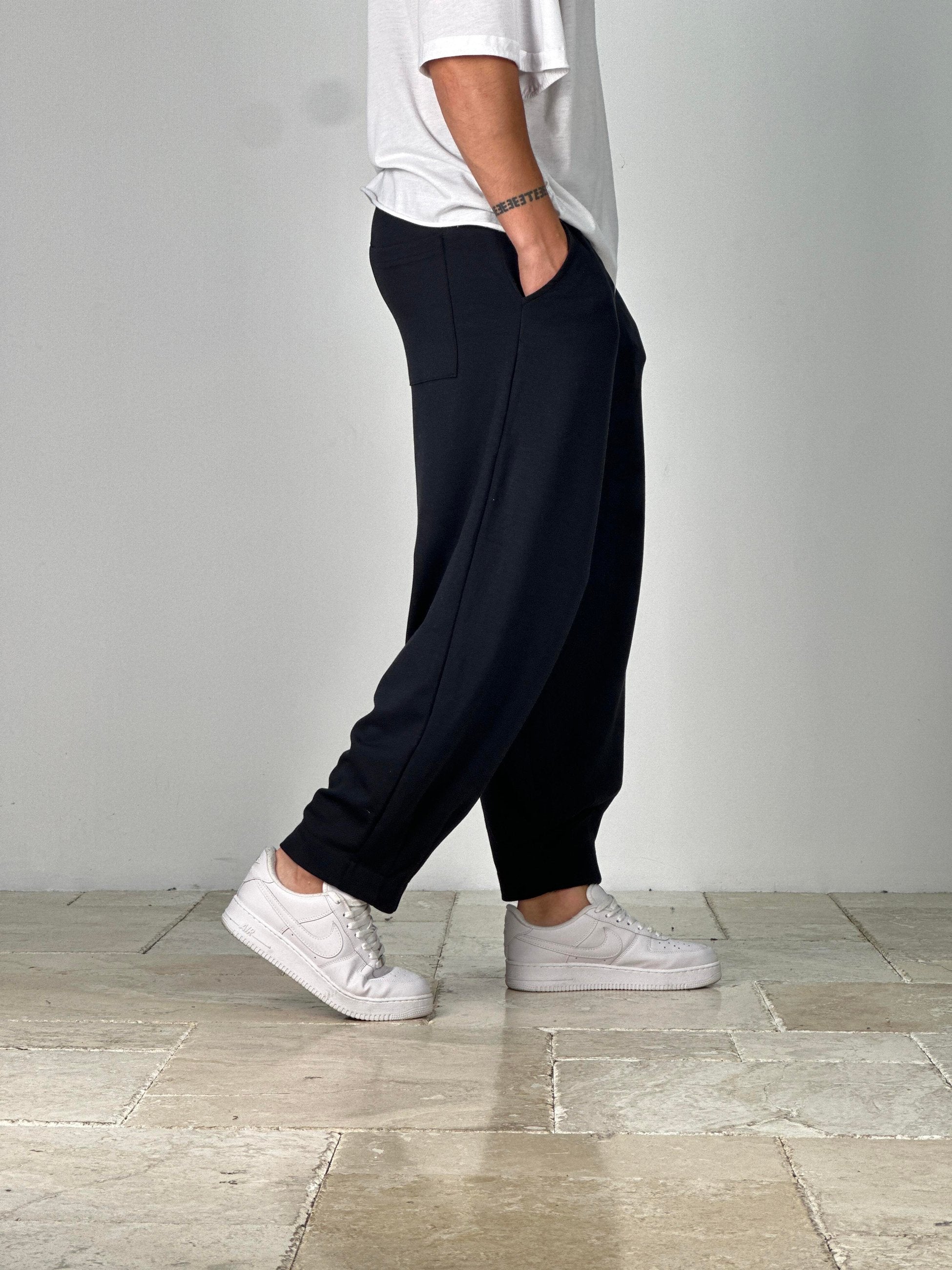 Double Paça Detaylı Siyah Pantolon COC2372