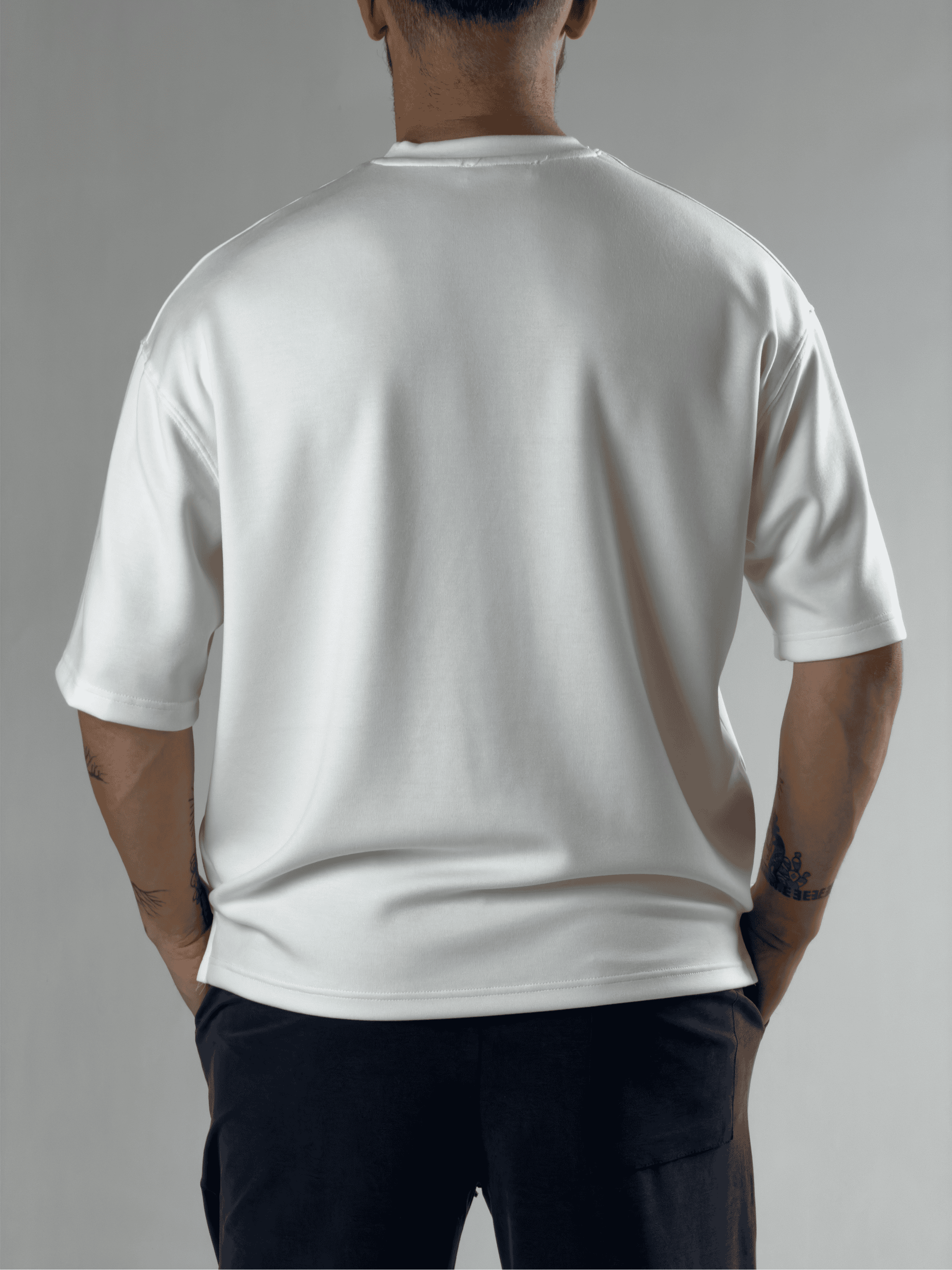 Erkek Beyaz T-Shirt Viskon Normal Kesim COC3194