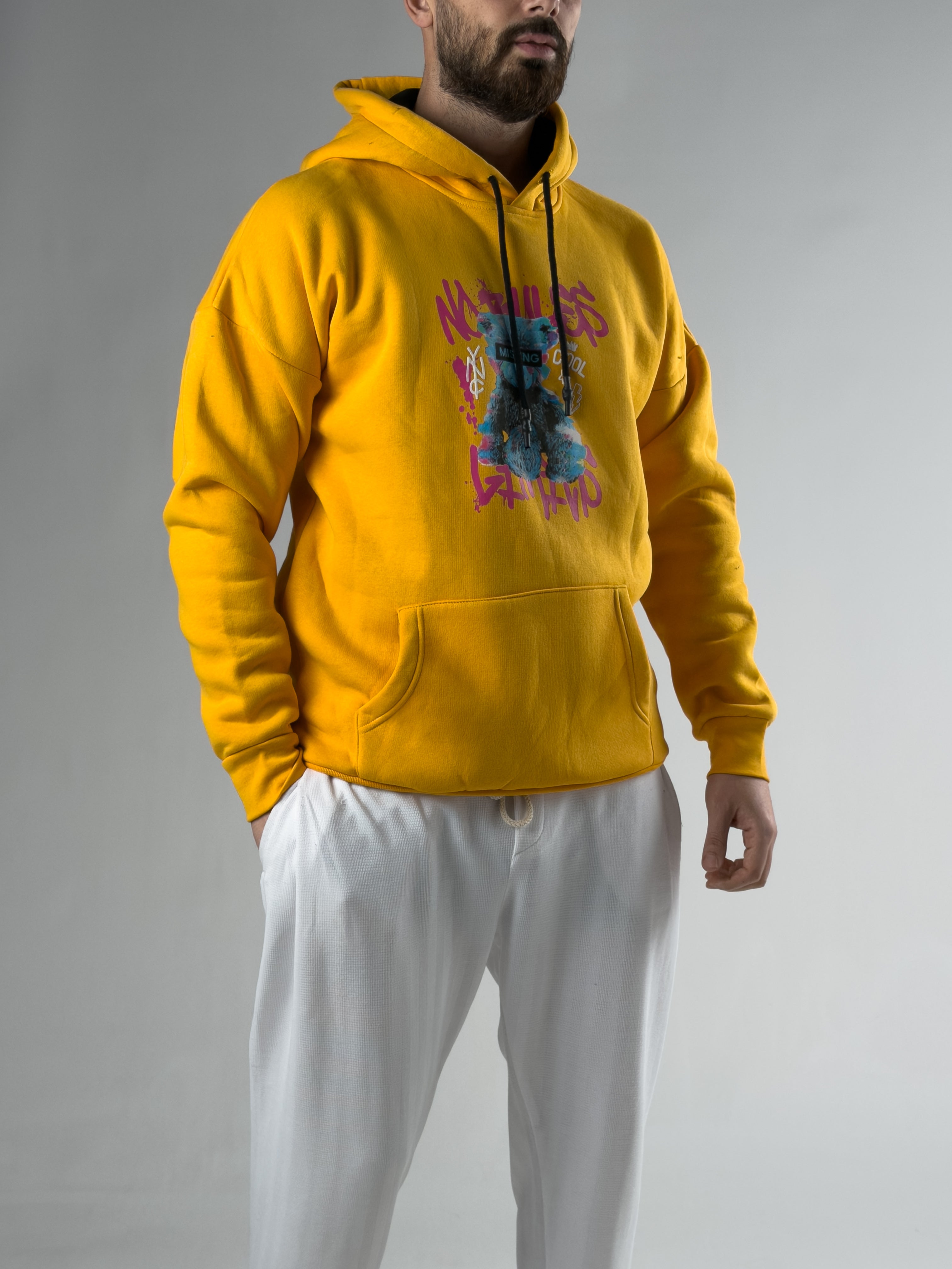 Erkek Missing Tedy Kapüşonlu Hoddie COCK0090