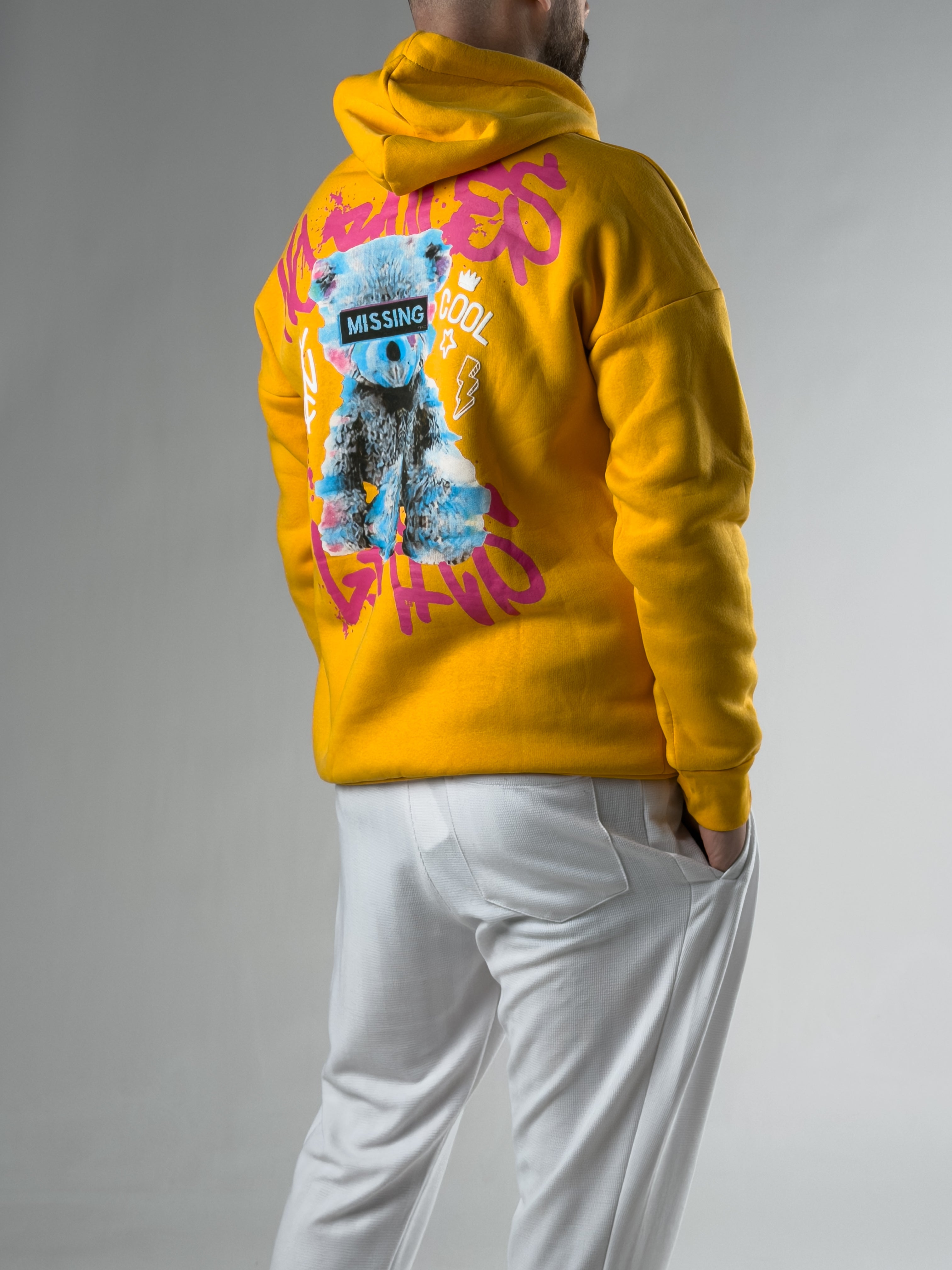 Erkek Missing Tedy Kapüşonlu Hoddie COCK0090