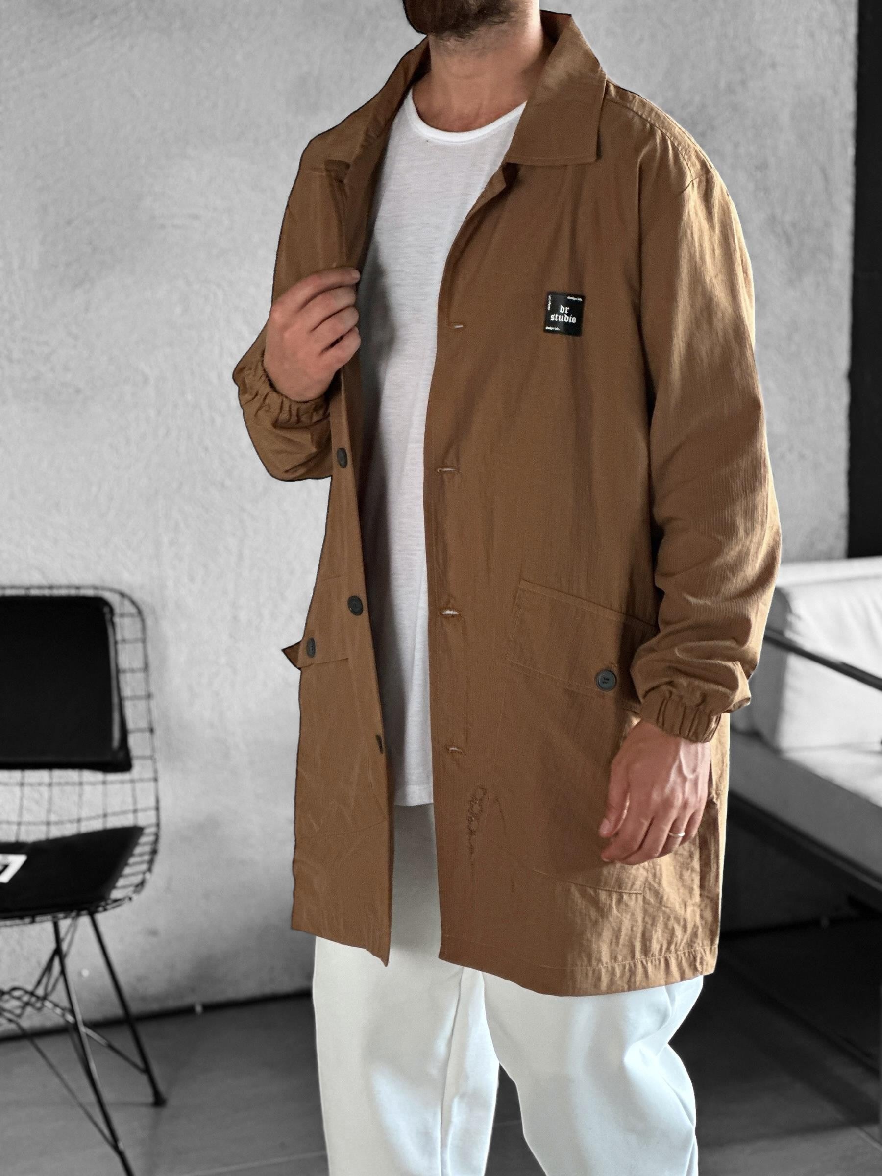 Erkek Premium Kalite Paraşüt Kumaş Kahverengi COC2203