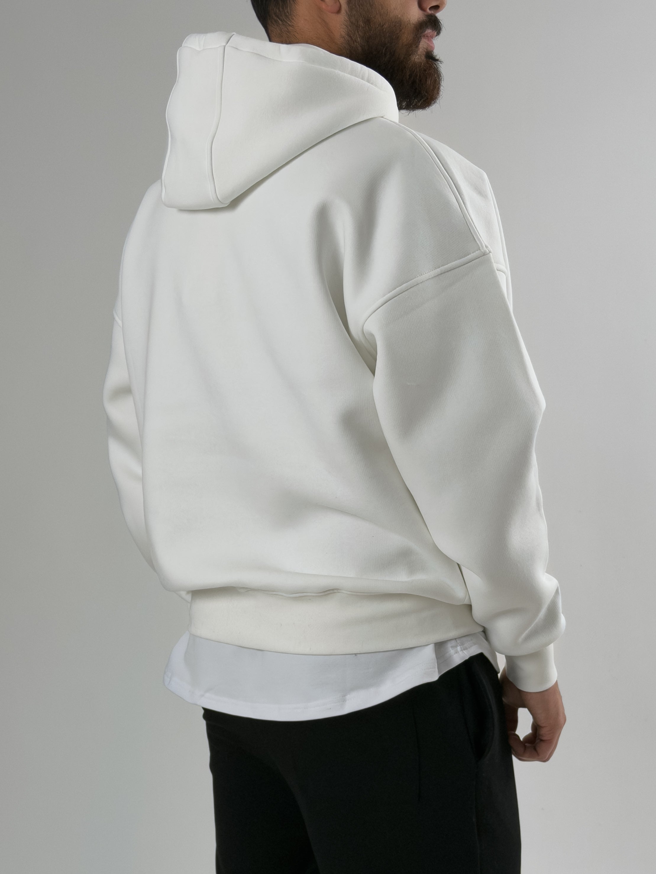 Erkek Şardonlu Ekru Hoodie COC2603
