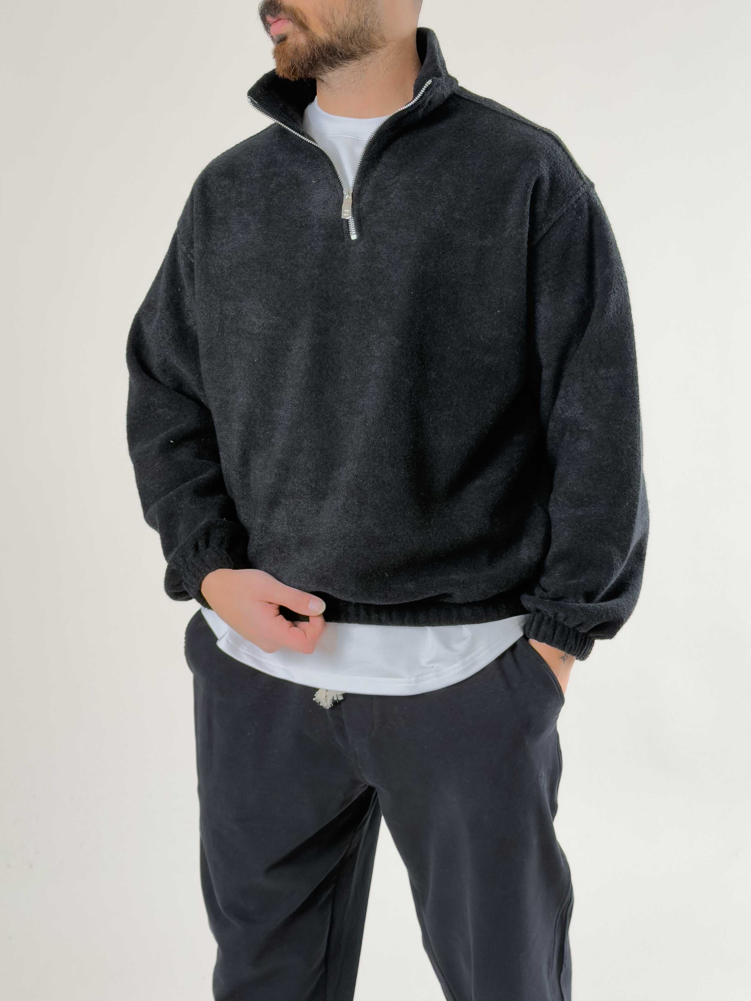 Erkek Siyah Sweatshirt COC2711