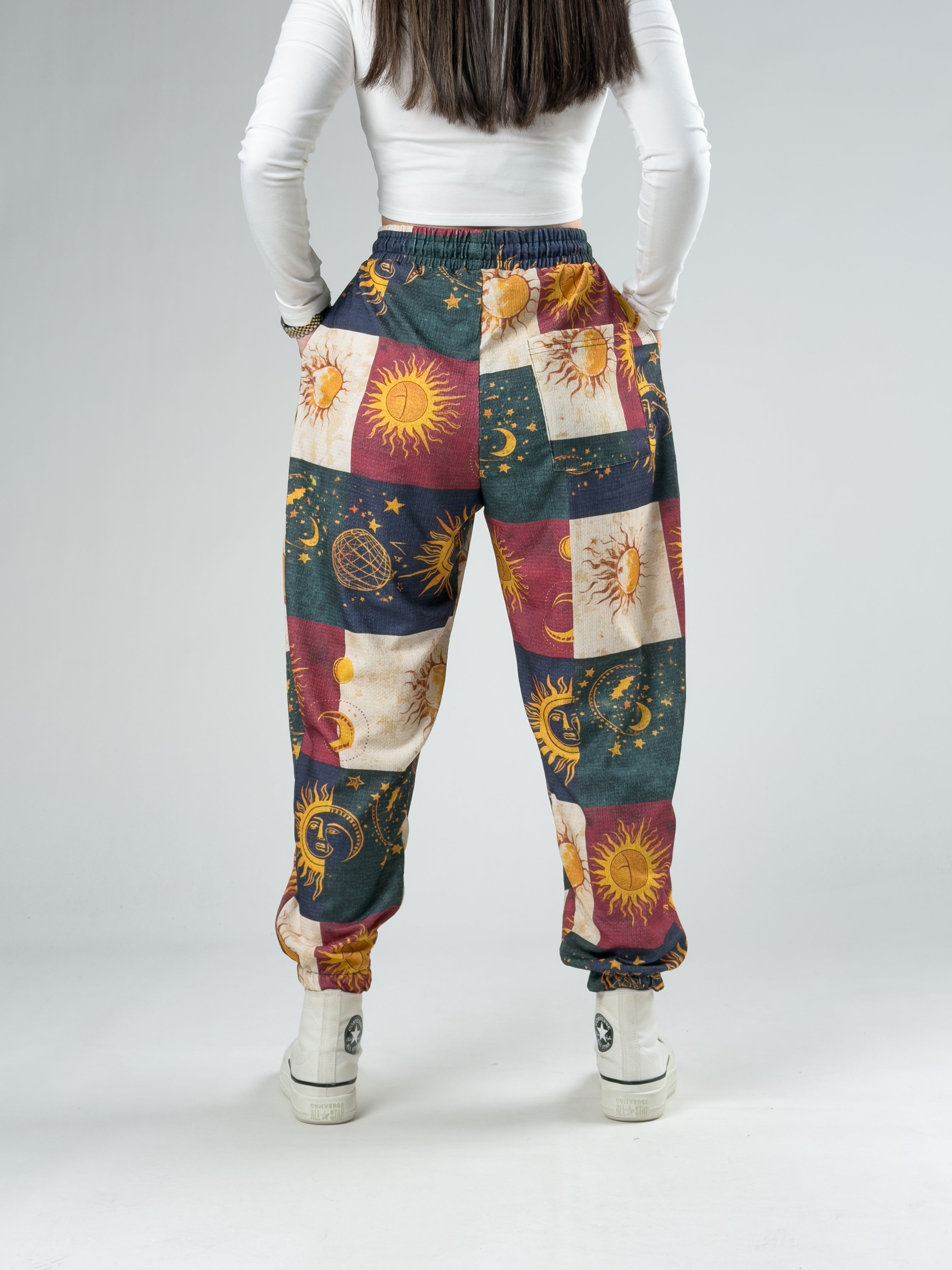 Etnik Astro Patchwork Kadın Pantolon COC2937
