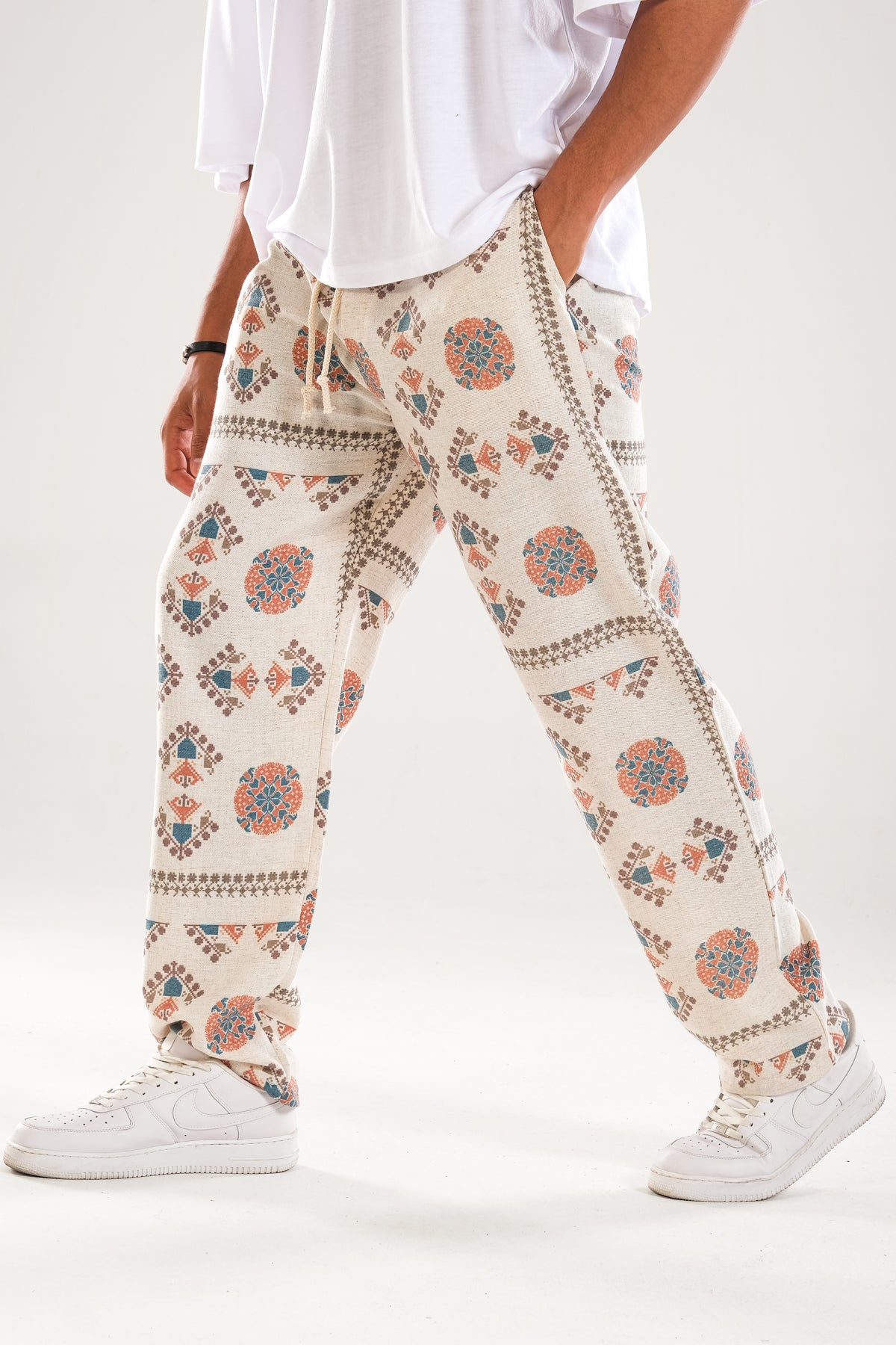Etnik Desenli Baggy Pantolon COC1122