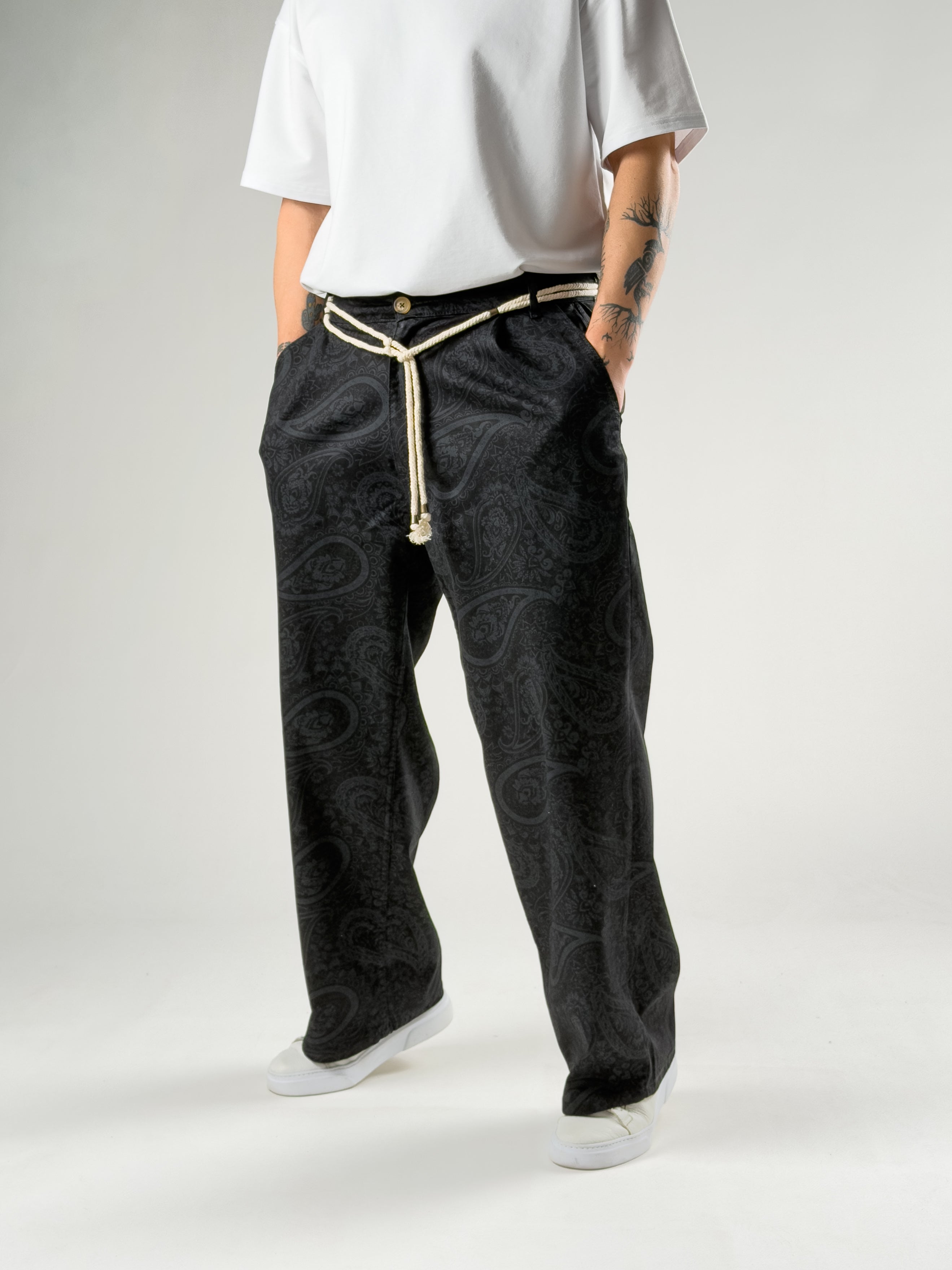 Etnik Desenli Erkek Baggy Pantolon COC2801