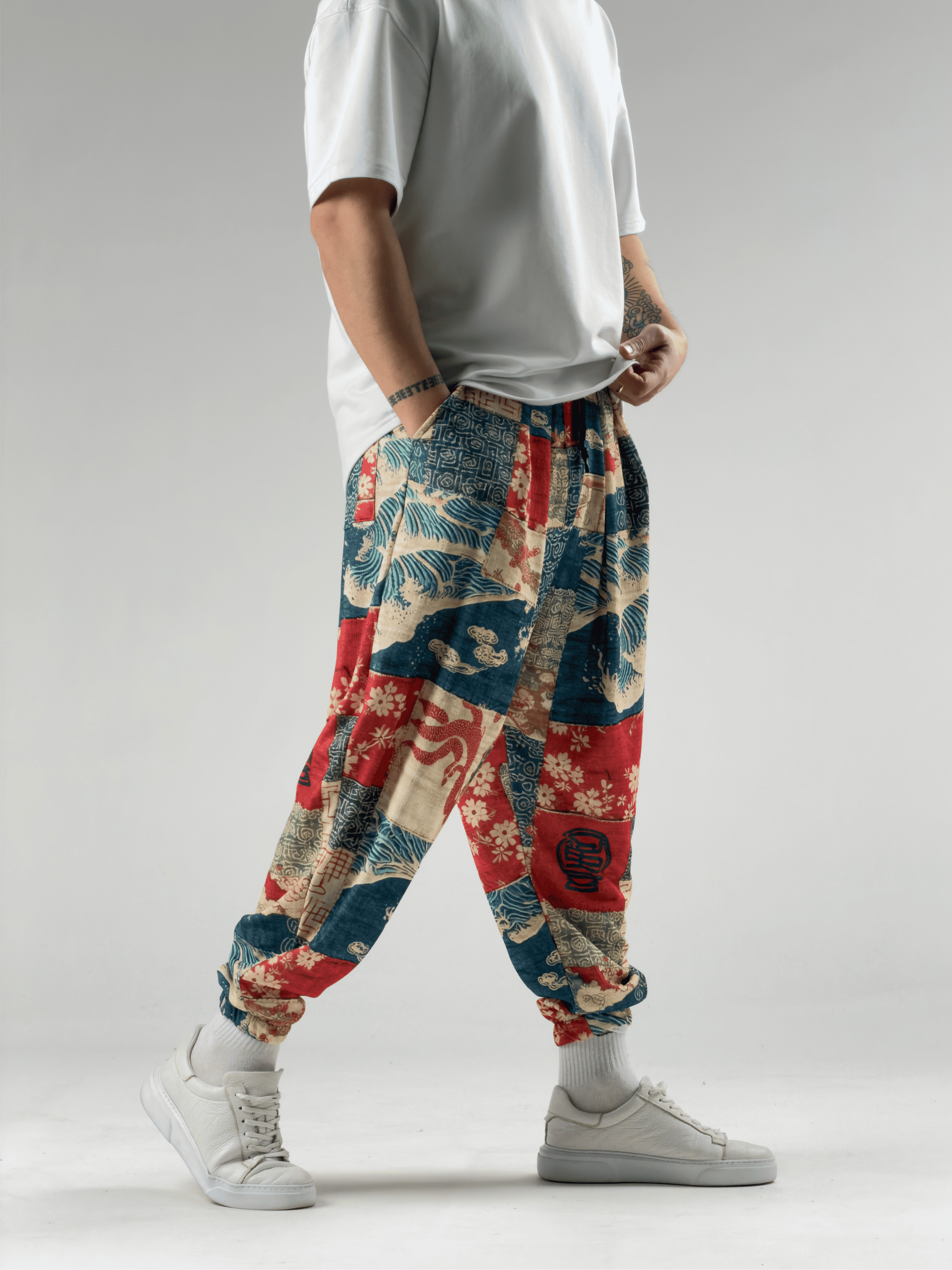 Etnik Desenli Erkek Şalvar Pantolon COC2917